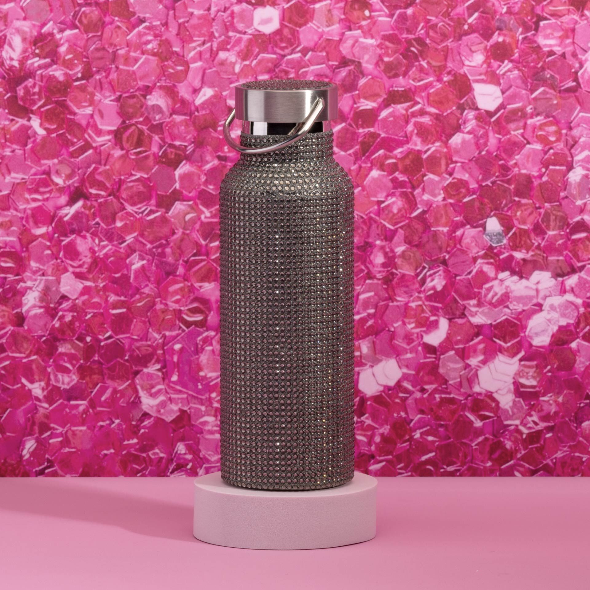 Trinkflasche Schwarz, Strass, 500ml