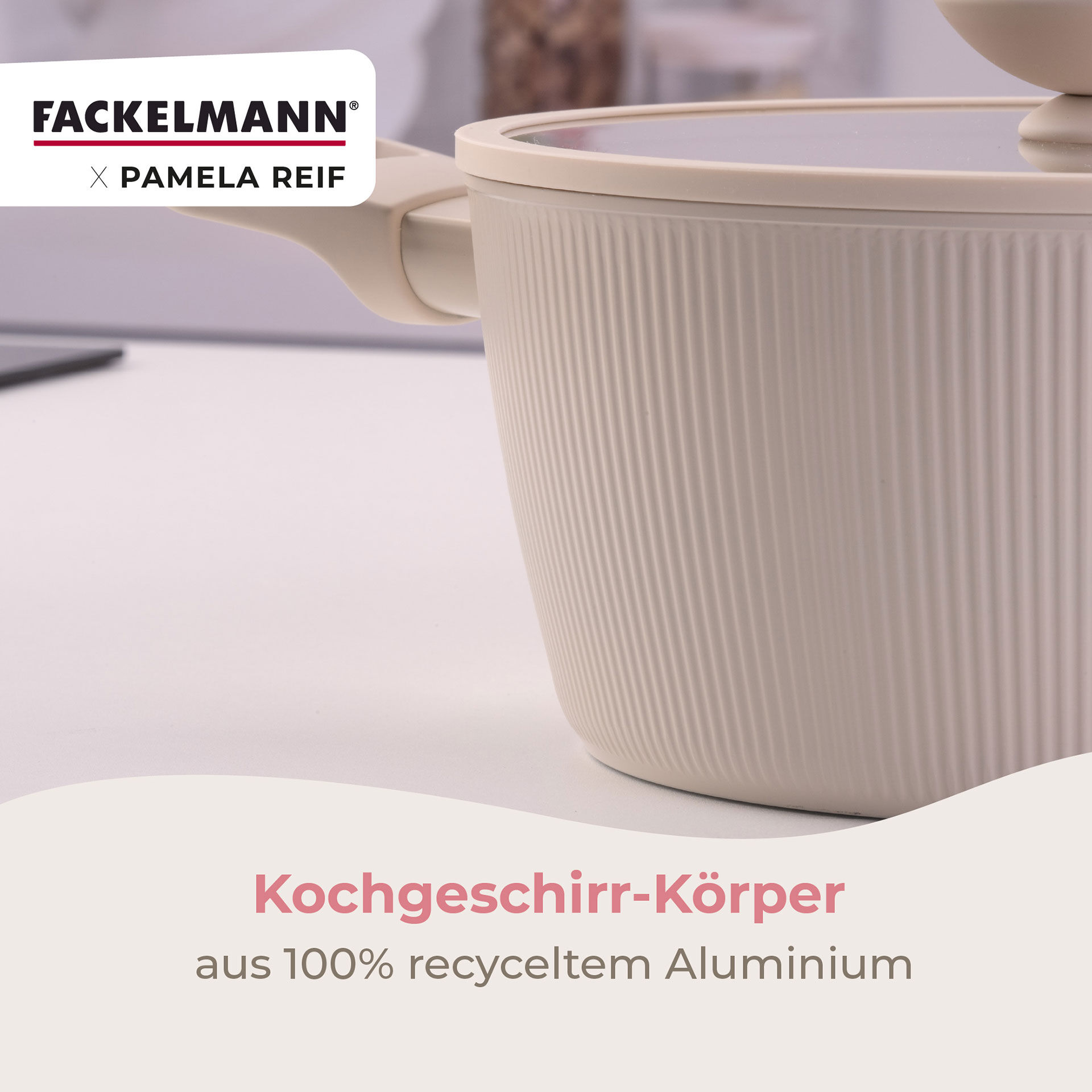 Pamela Reif Kochtopf mit Deckel Shell, Ø20cm