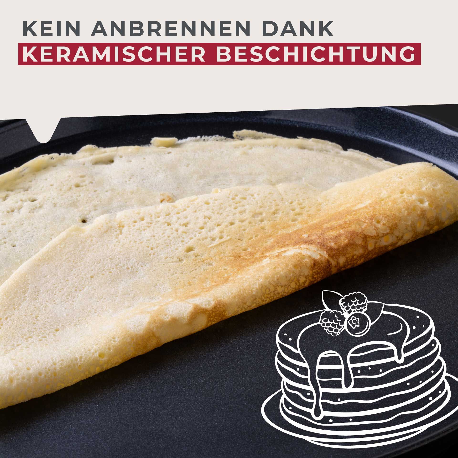 Crepepfanne Soft Collection, Keramik, antihaft, Ø28cm