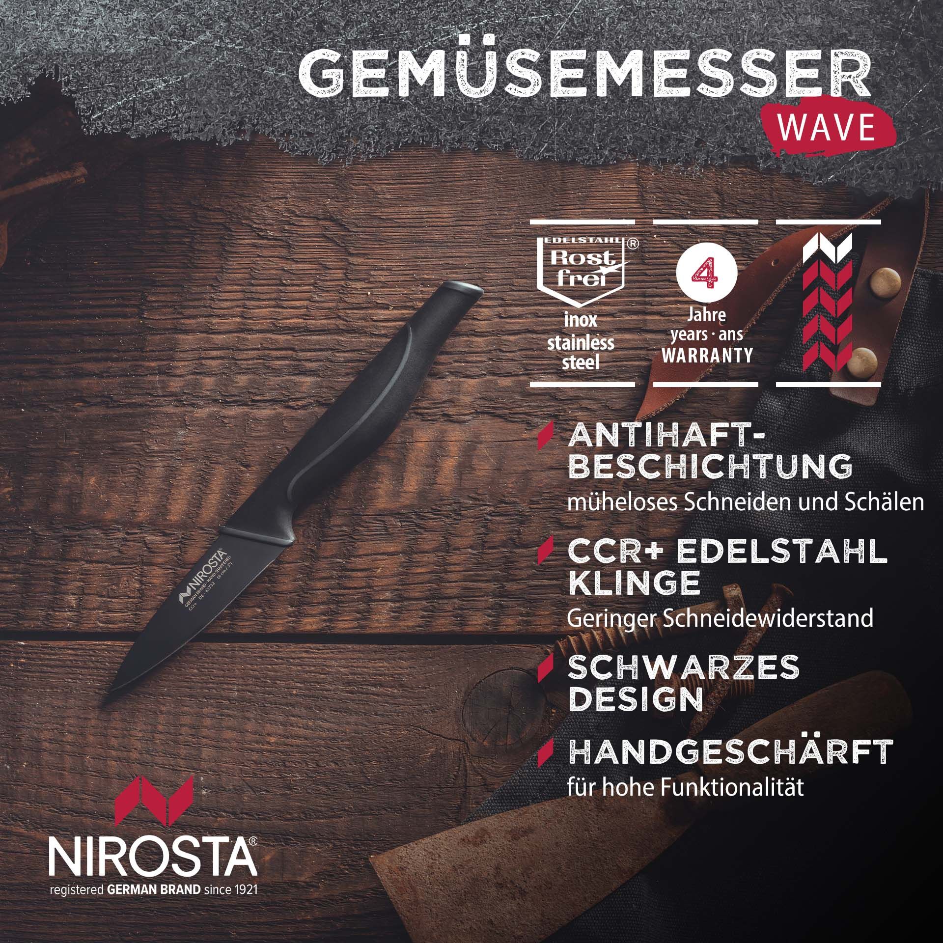 Gemüsemesser Wave, 9cm Klinge