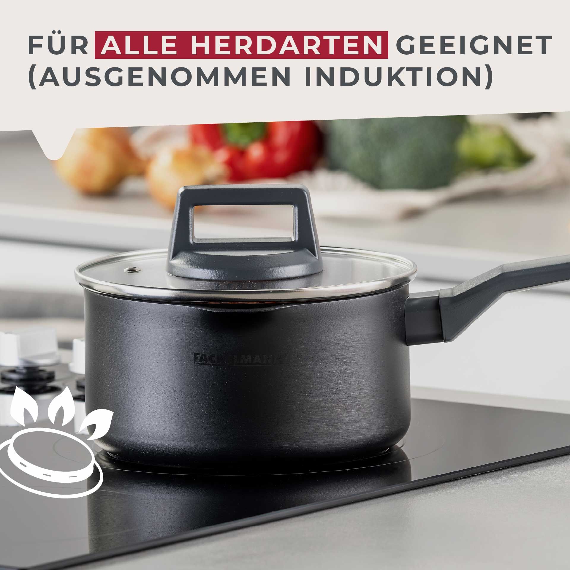 Kochtopf mit Stiel Statement, antihaft, Ø16cm