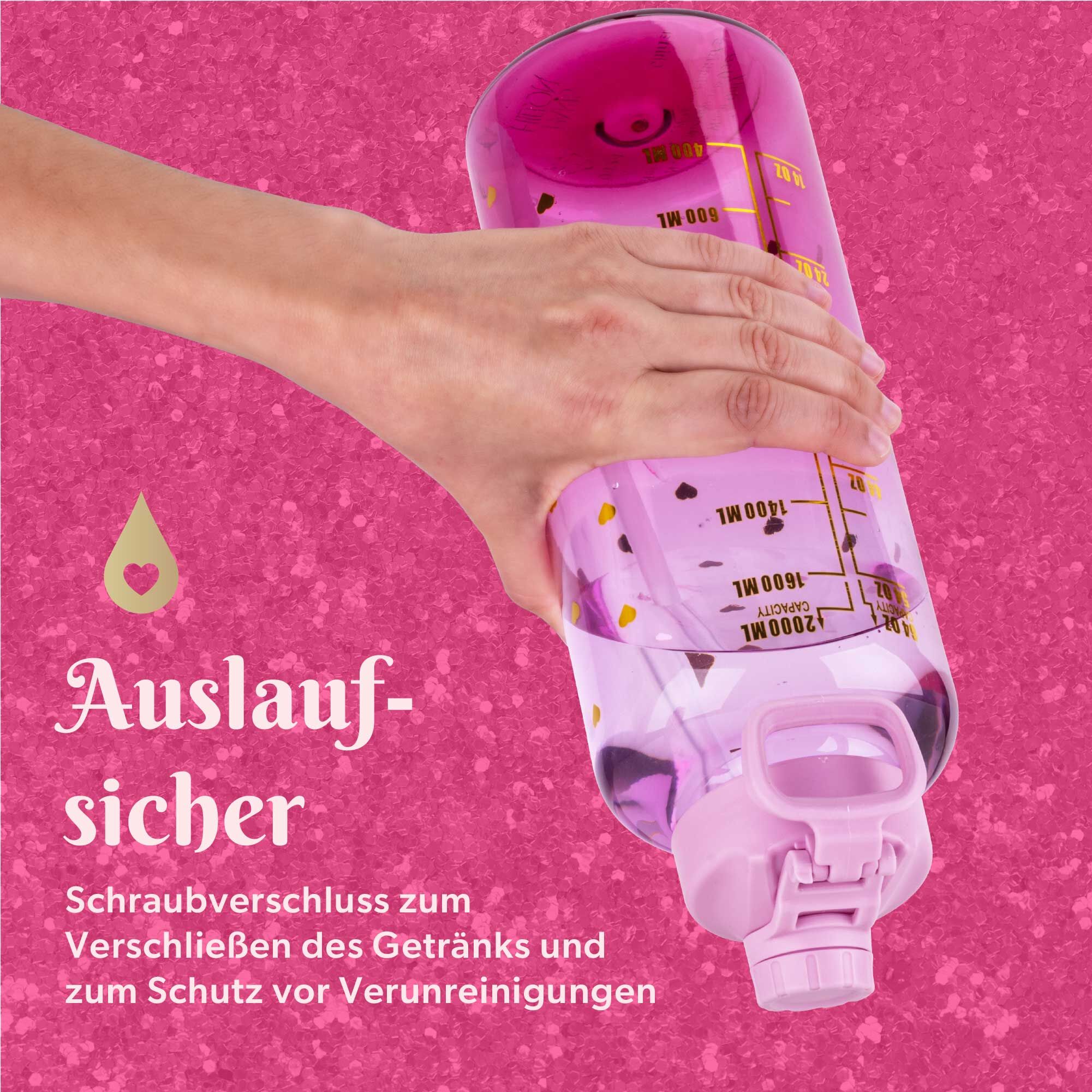 Motivations-Trinkflasche Lila, 2L