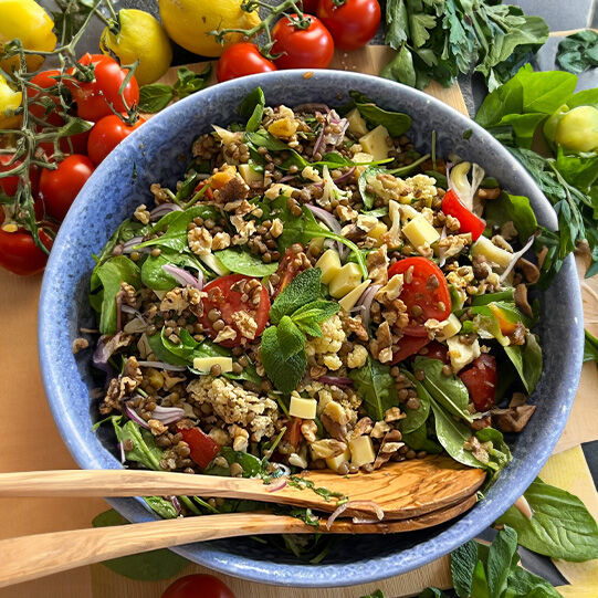 Lauwarmer Linsensalat