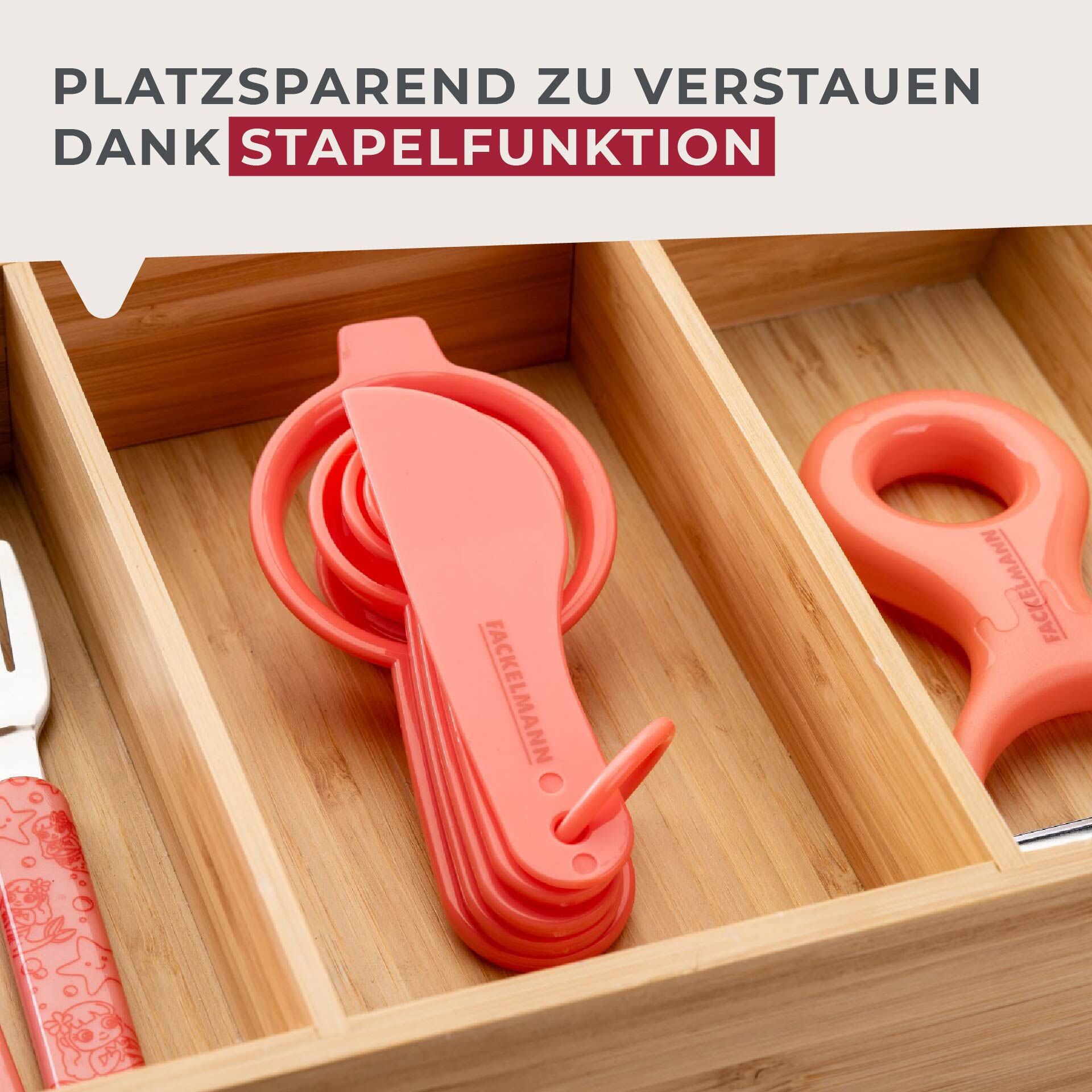 Messlöffel-Set Mini Cooking, rosa, 5-tlg,