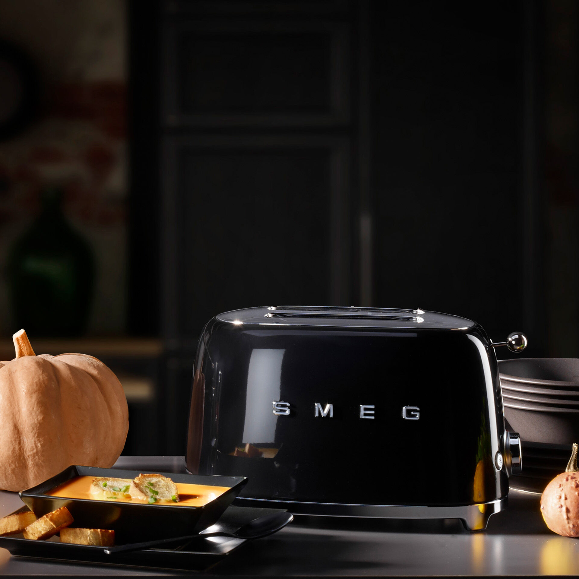 2-Schlitz-Toaster Kompakt Schwarz