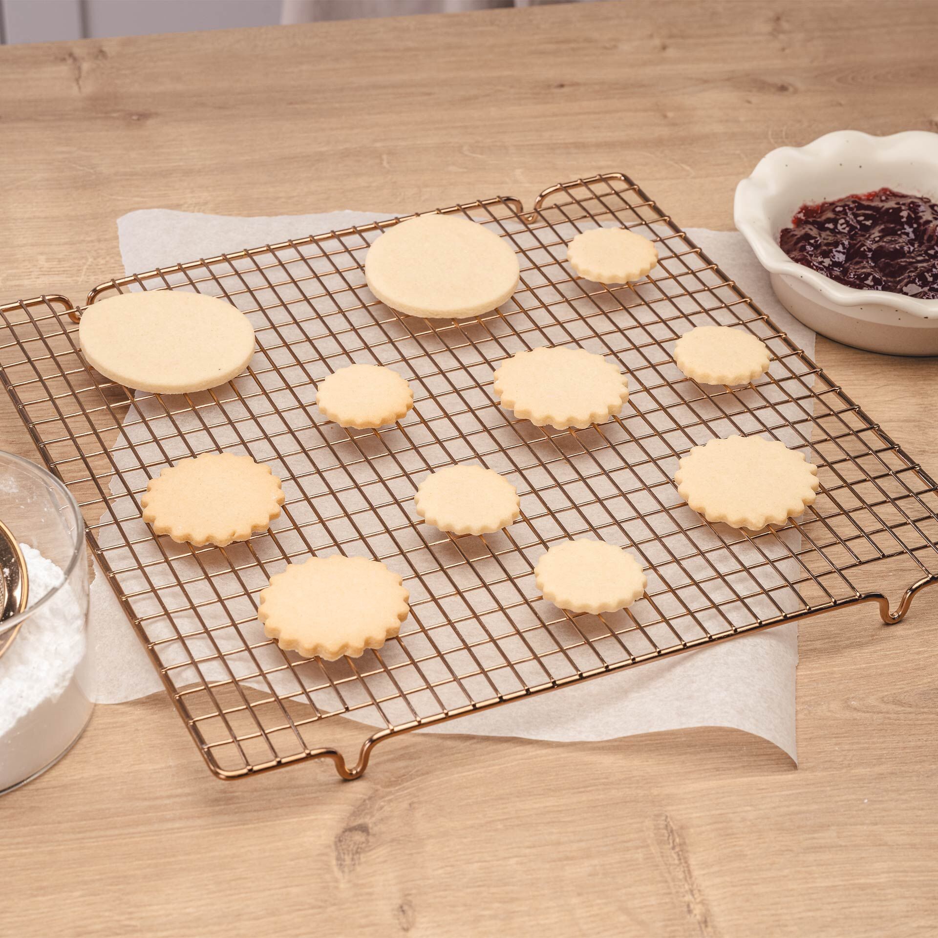 Kuchengitter Vintage Oster Manufaktur, 30x30cm, Edelstahl