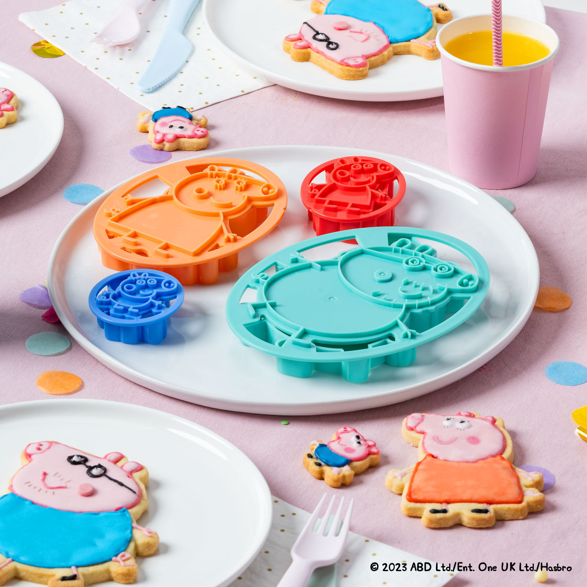 Präge-Ausstecher Peppa & Familie, 4-teilig