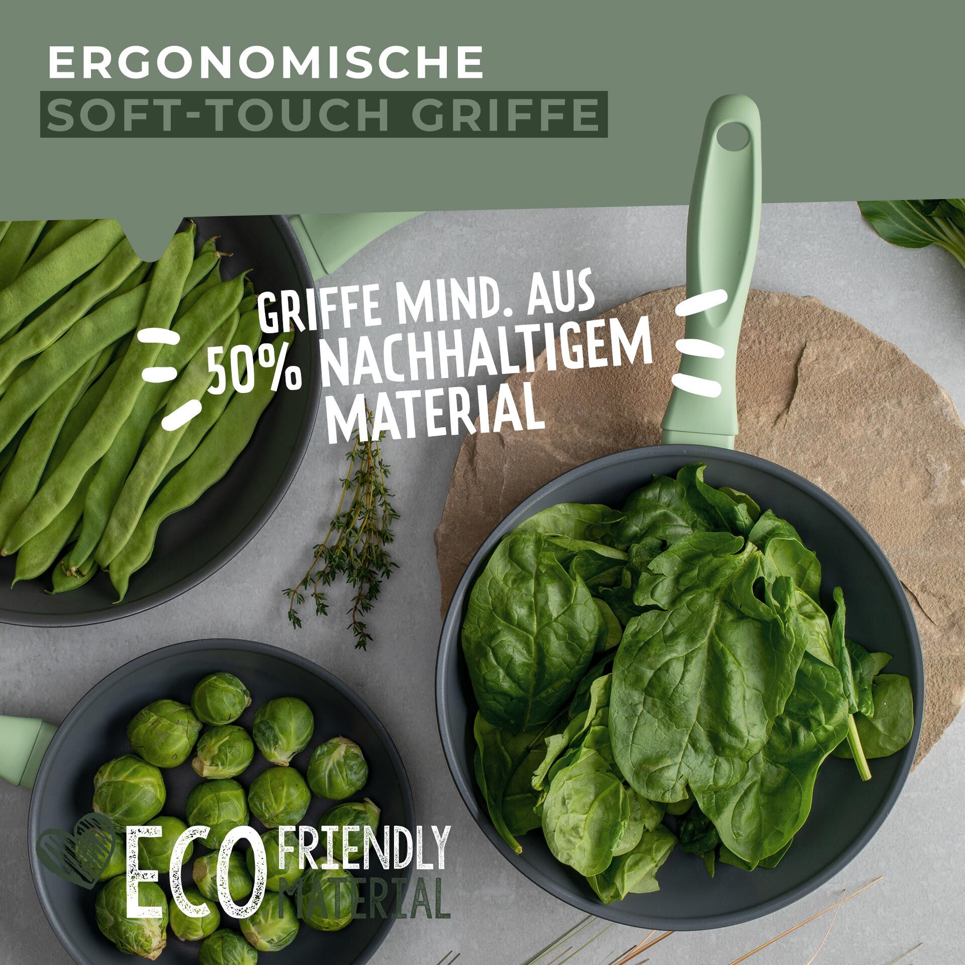 Pfannen-Set "Ecolution", 3-teilig