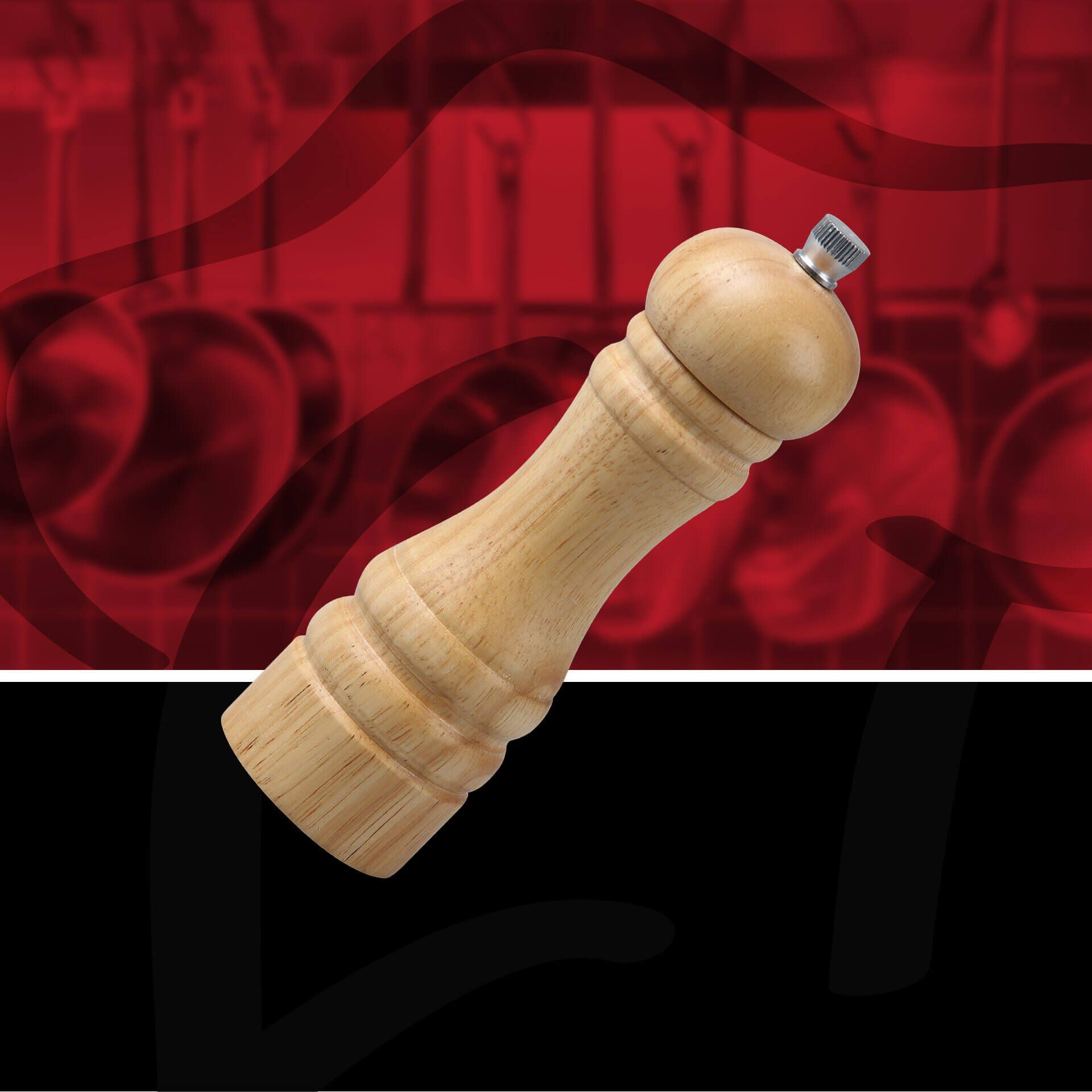 Salz- und Pfeffermühle, Holz, 18cm