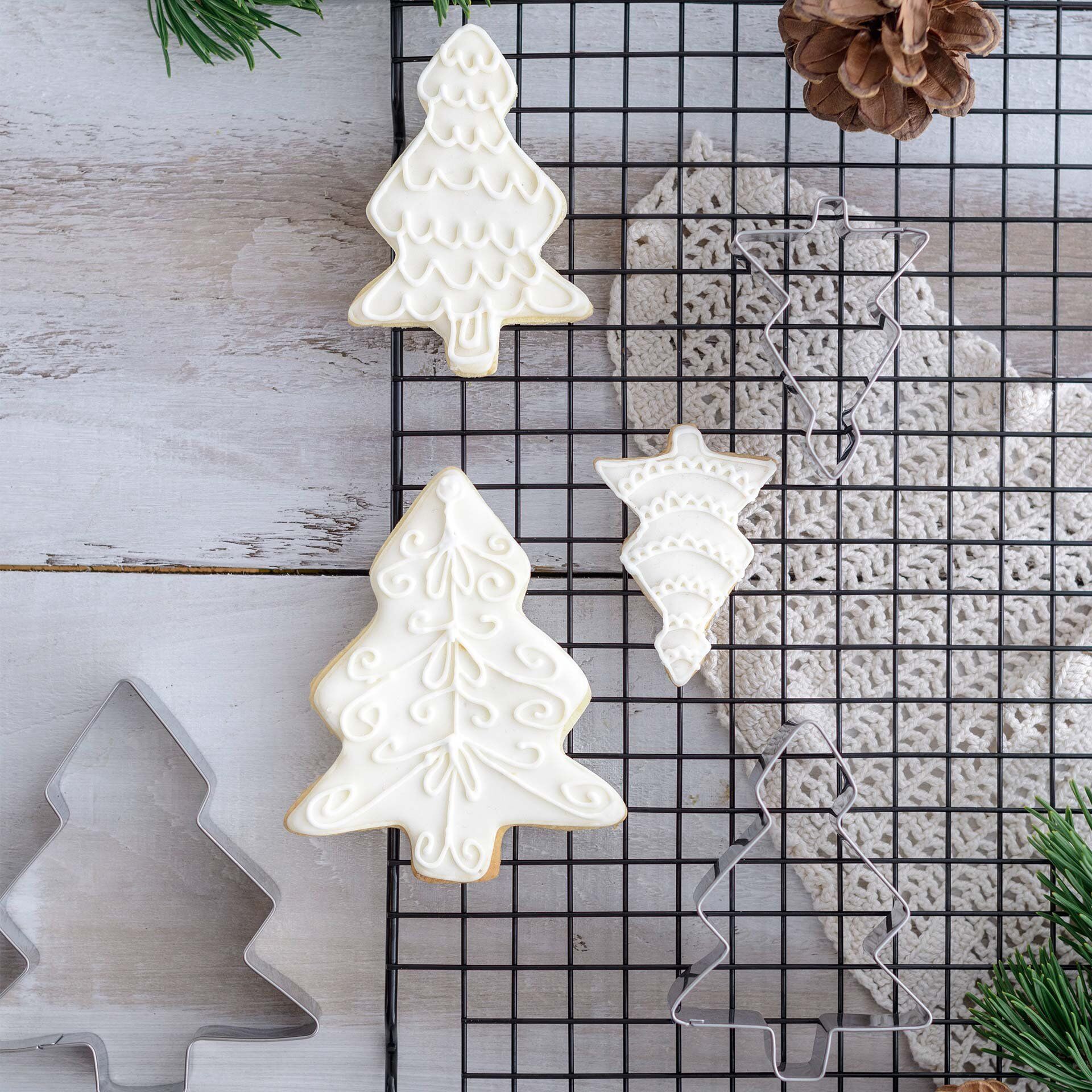 Ausstecher Tannenbaum White Christmas Baking, 3-teilig