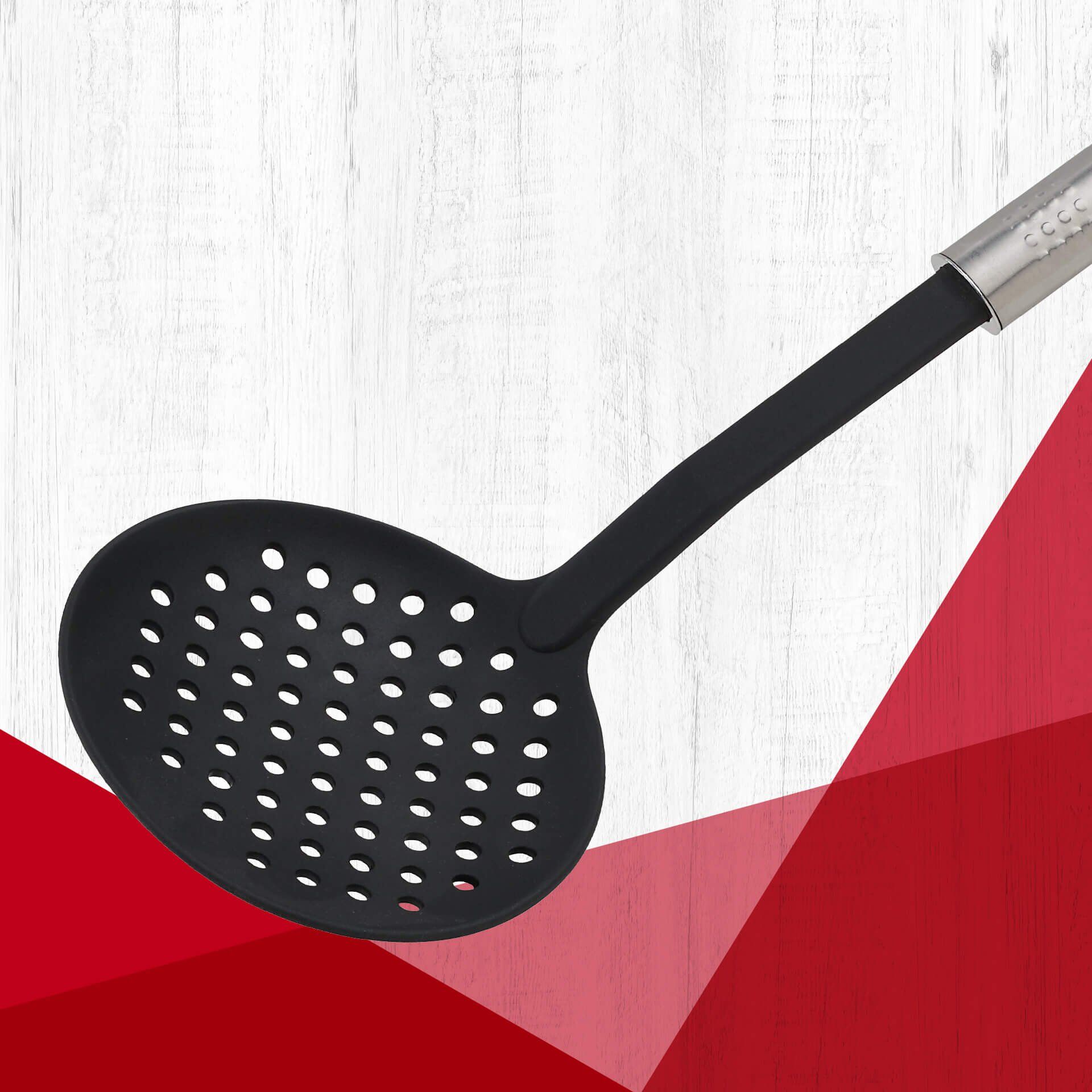 Abseihlöffel Ovalgriff, 33cm