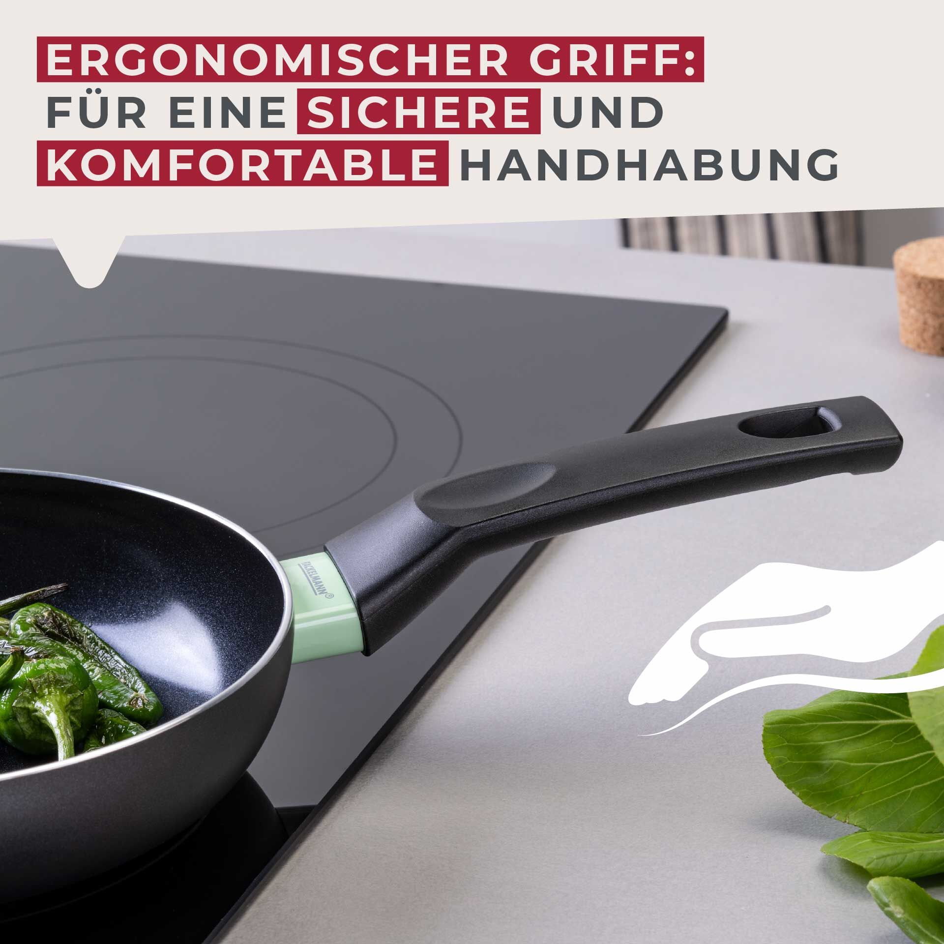 Wokpfannen-Set "Brandao", Keramik, antihaft, Ø20+28cm, 2-tlg.