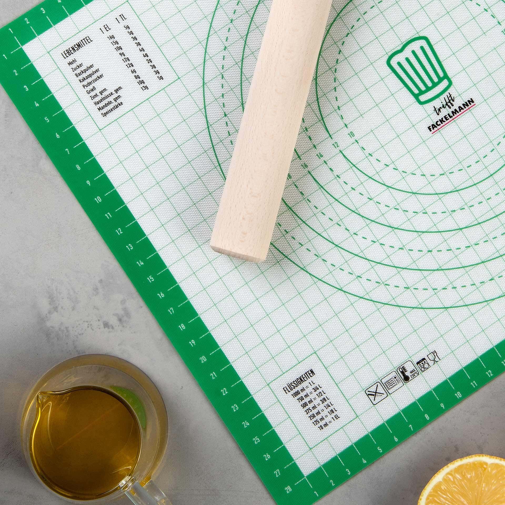 Backmatte mit Teigrolle, 2-teilig