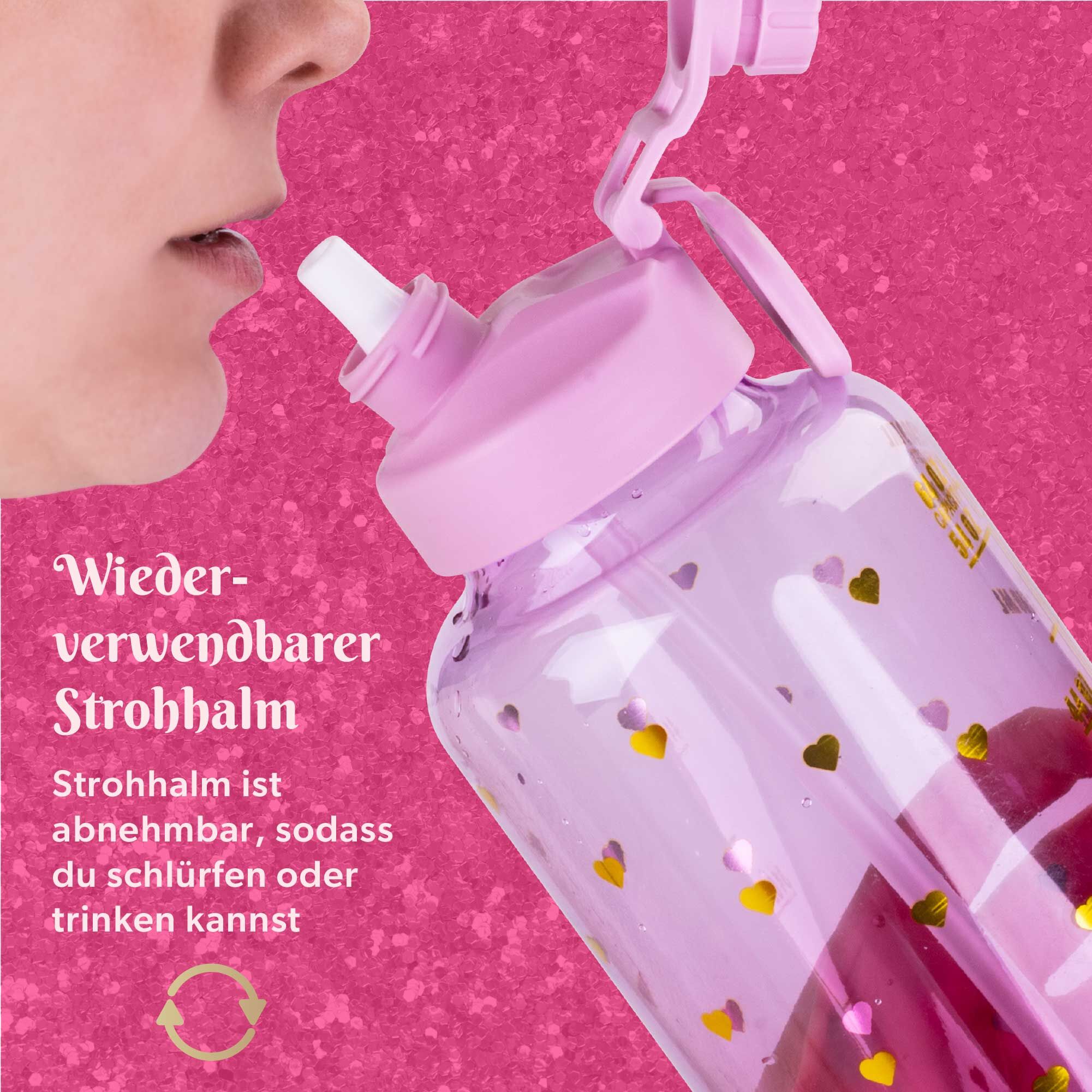 Motivations-Trinkflasche Lila, 2L