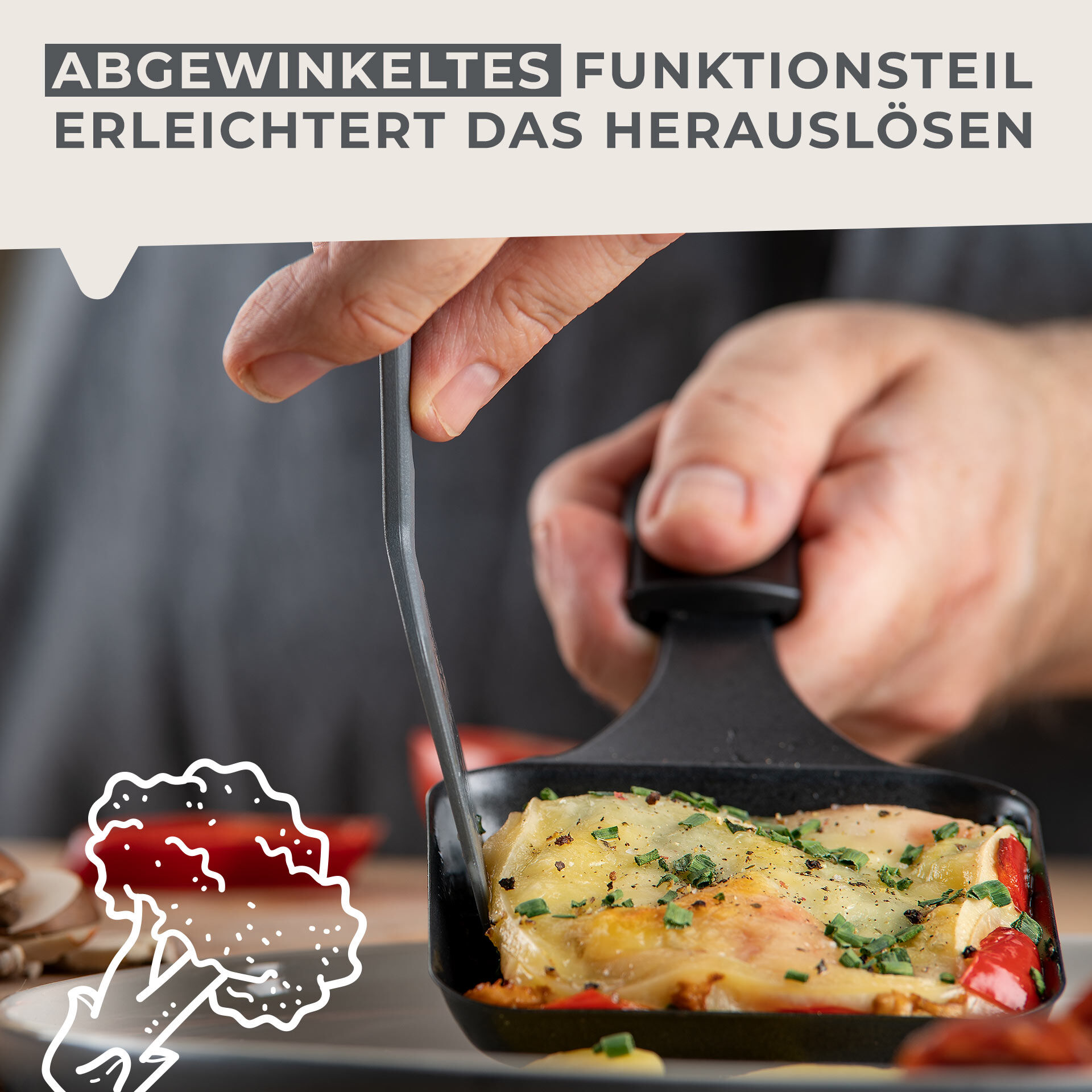 Raclette-Spachtel Statement , 4 Stück