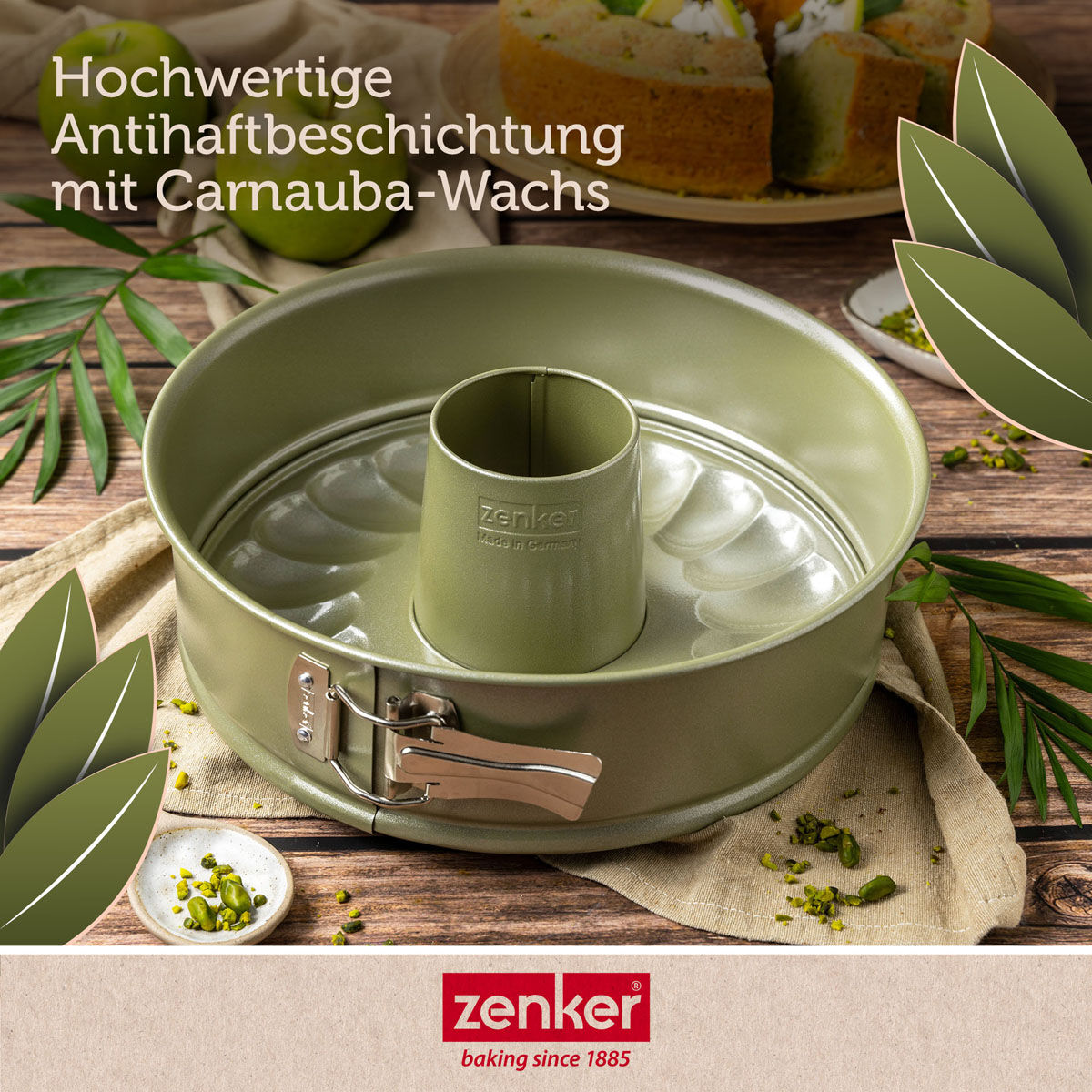 Springform mit Flach- und Rohrboden Green Vision, Ø 26cm