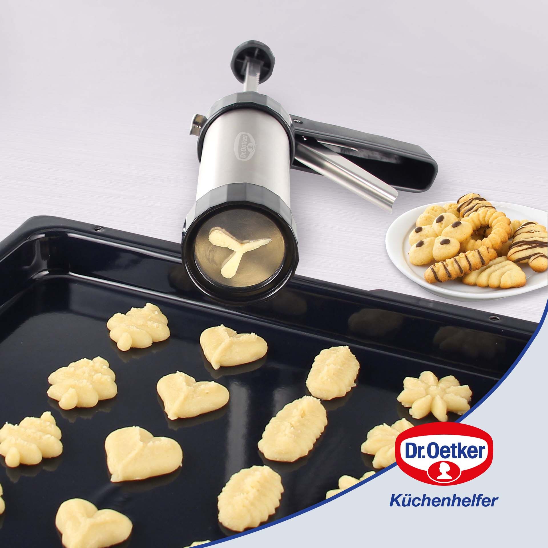 Gebäckpresse inkl. 12 Formscheiben, 13-teilig