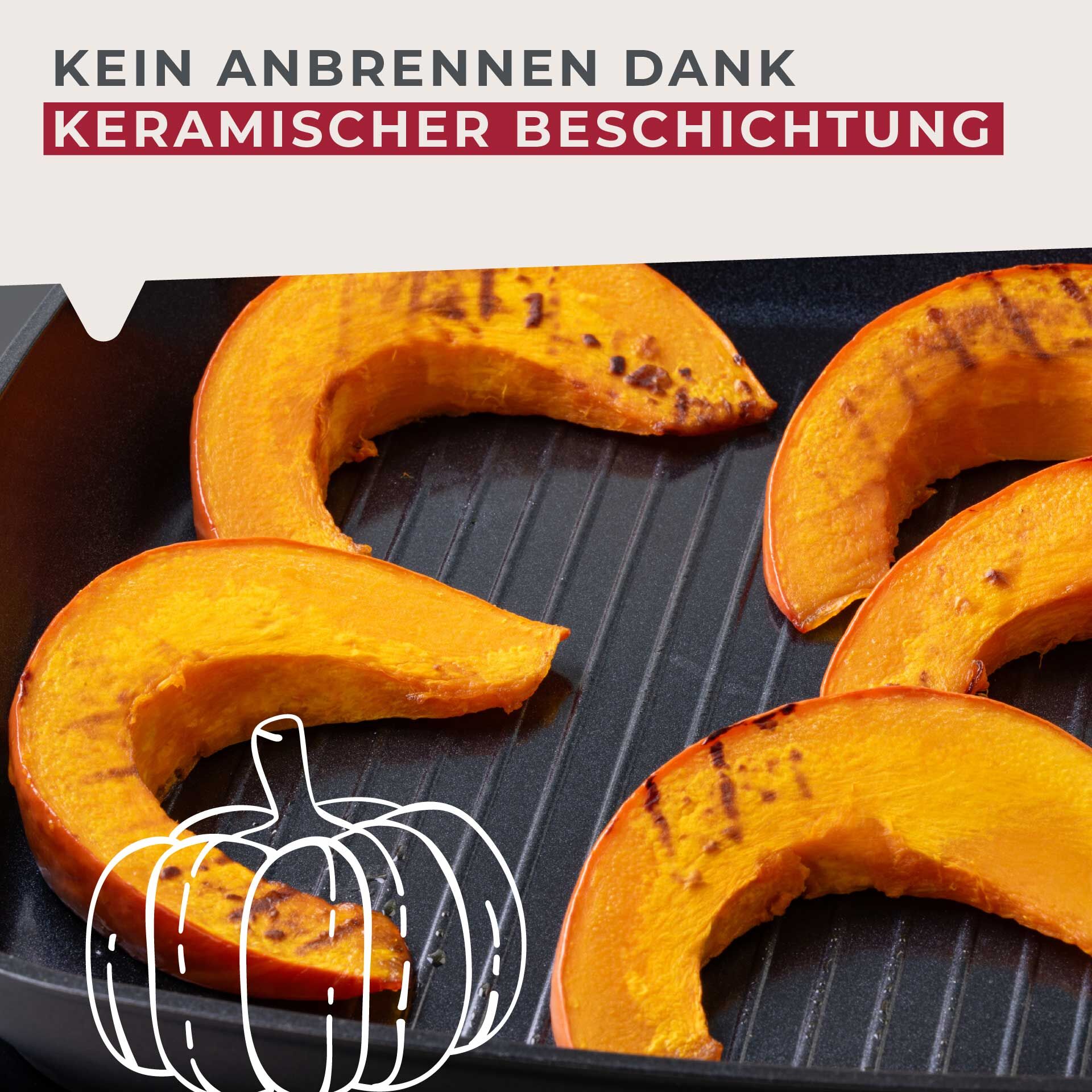 Grillpfanne Soft Collection, Keramik, antihaft, Ø28cm