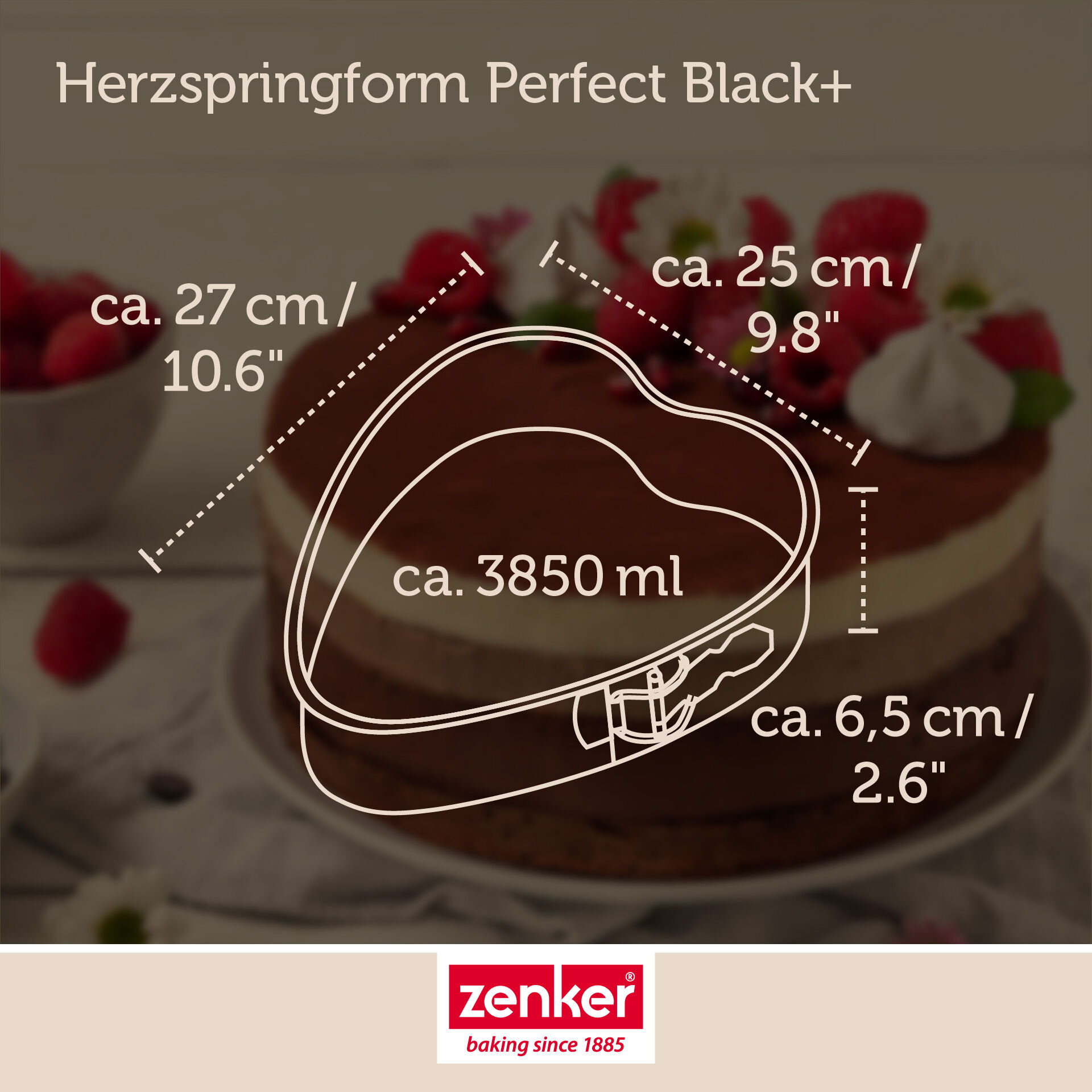 Springform Herz Perfect Black+