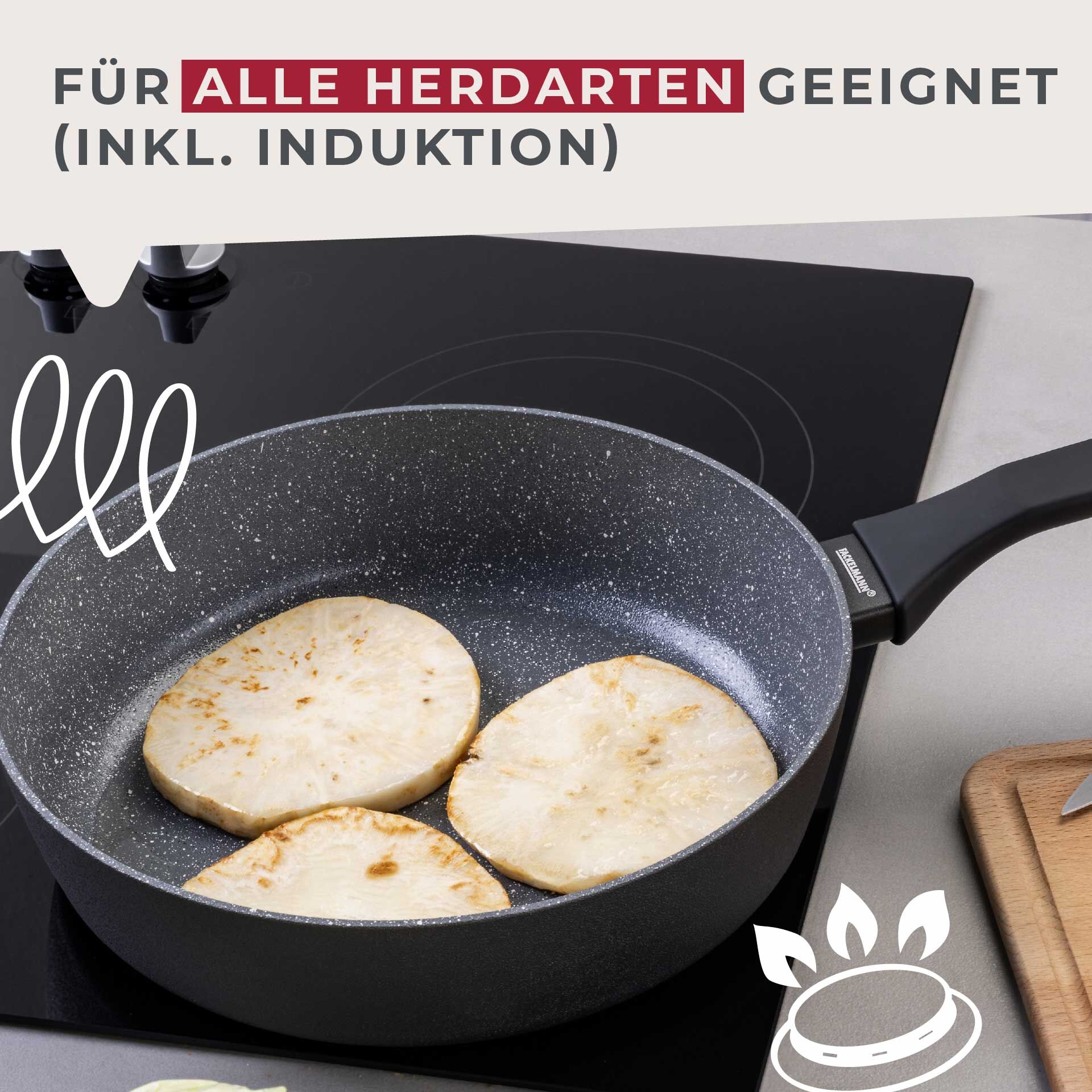 Hochrandpfanne, Keramik, antihaft, Ø28cm