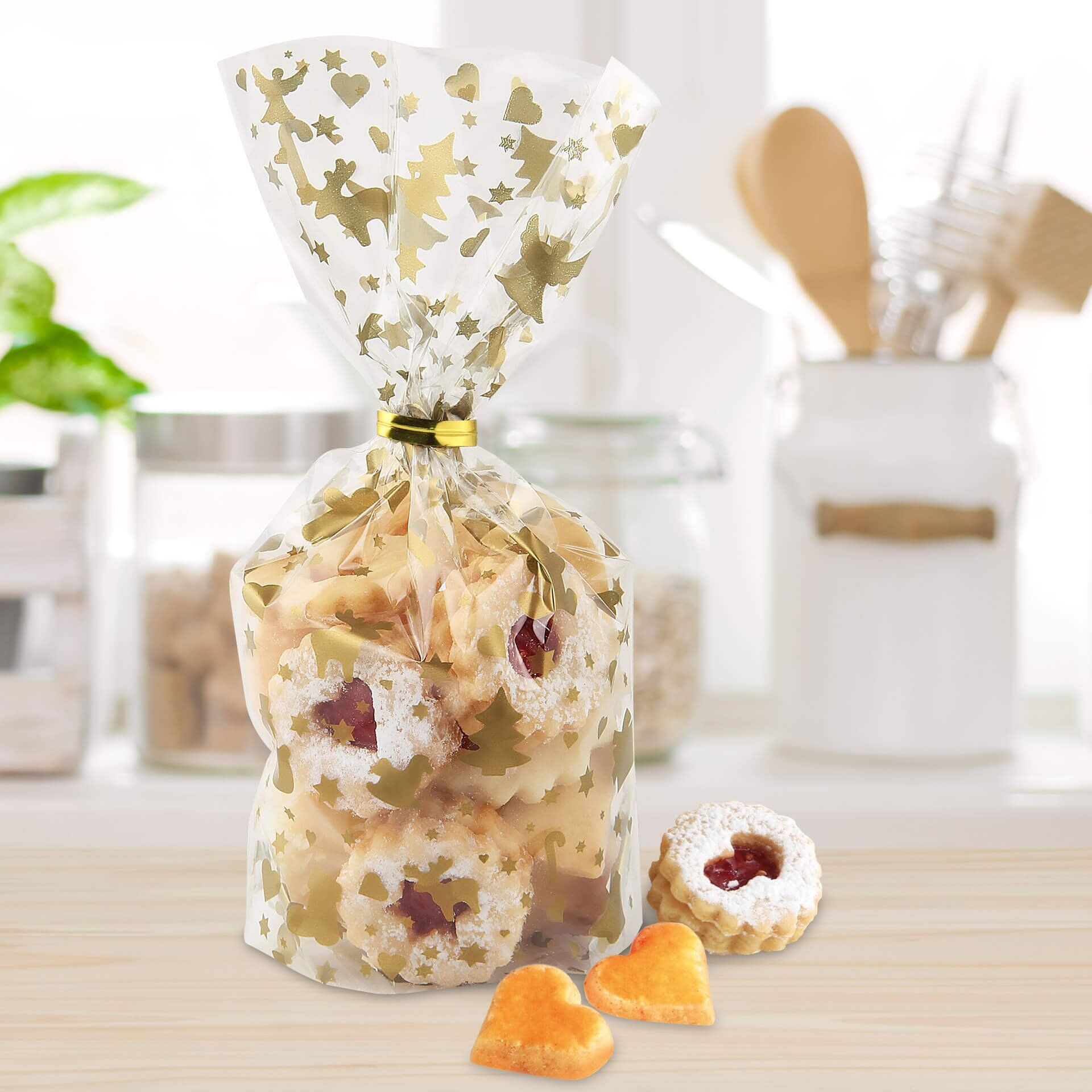 Geschenktüten XMAS mit Clips, 32-teilig