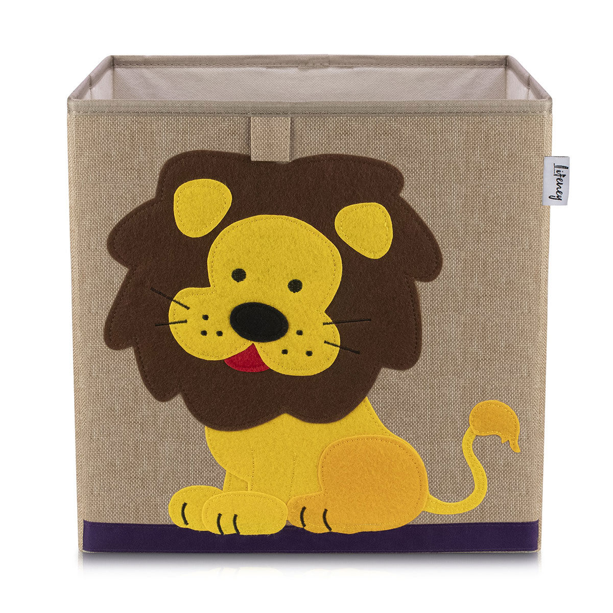 Aufbewahrungsbox Löwe, braun, 33x33x33cm