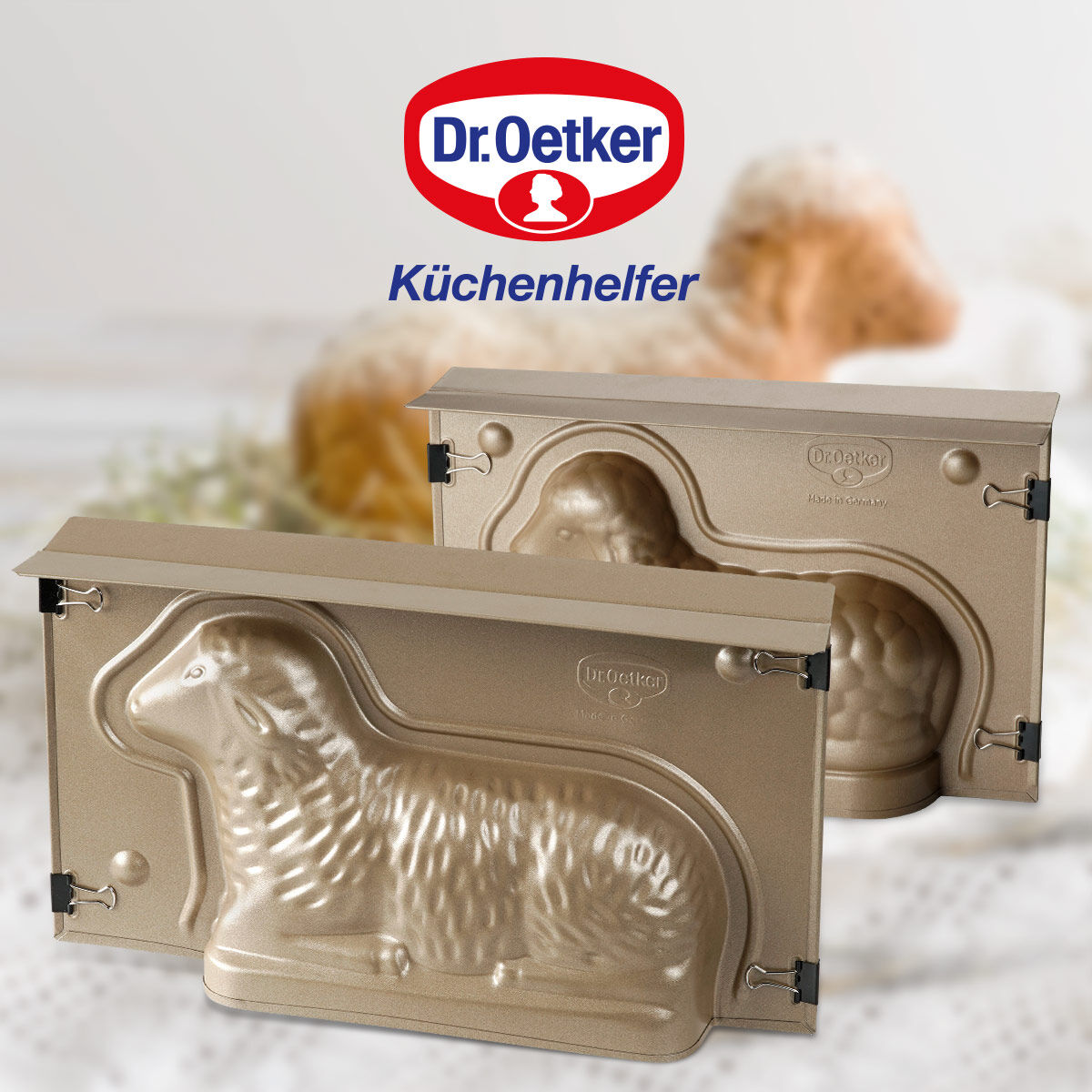 Backformen-Set "Lamm und Lämmchen gold", 2-teilig
