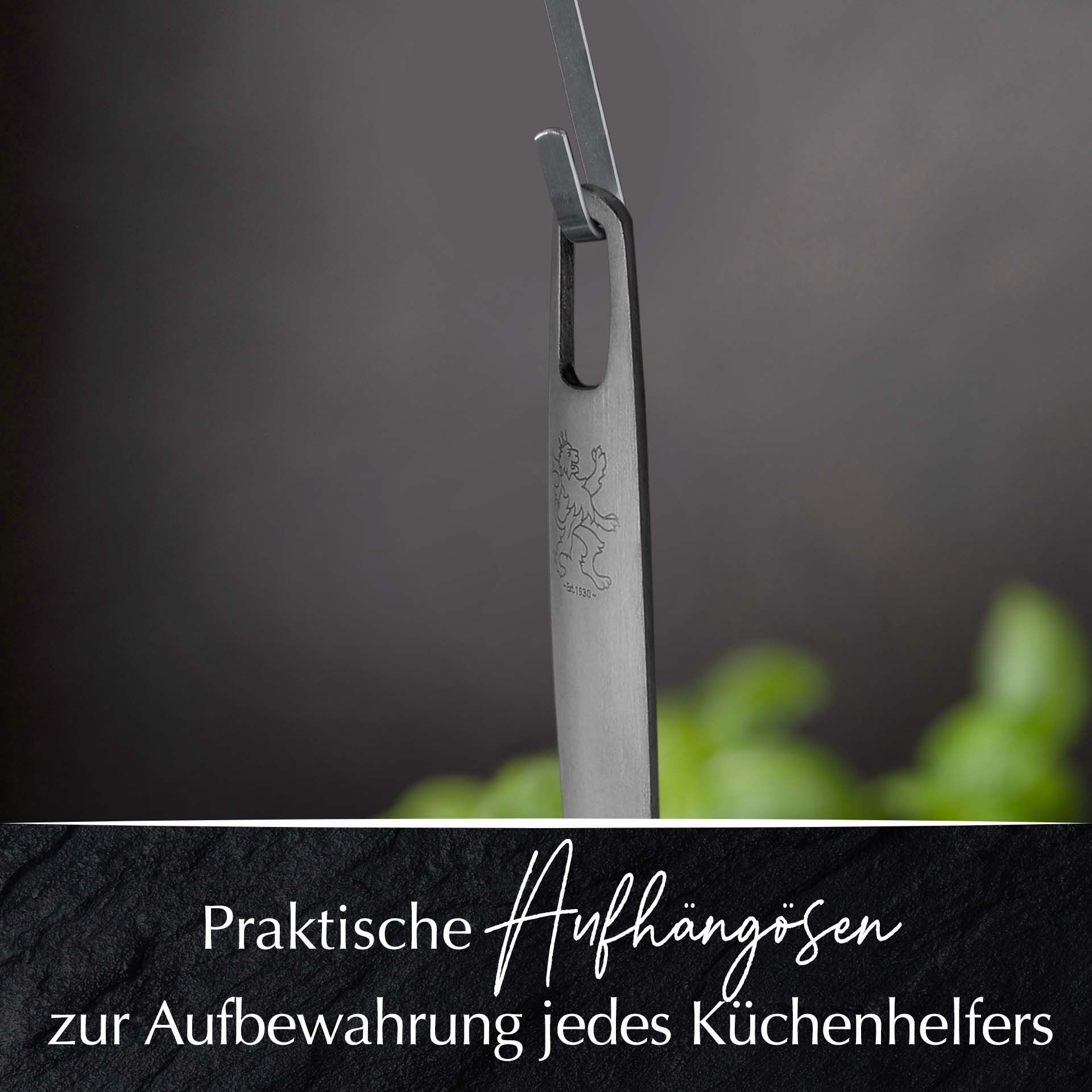 Küchenhelfer-Set Satin, 5-teilig, Schwarz, Edelstahl
