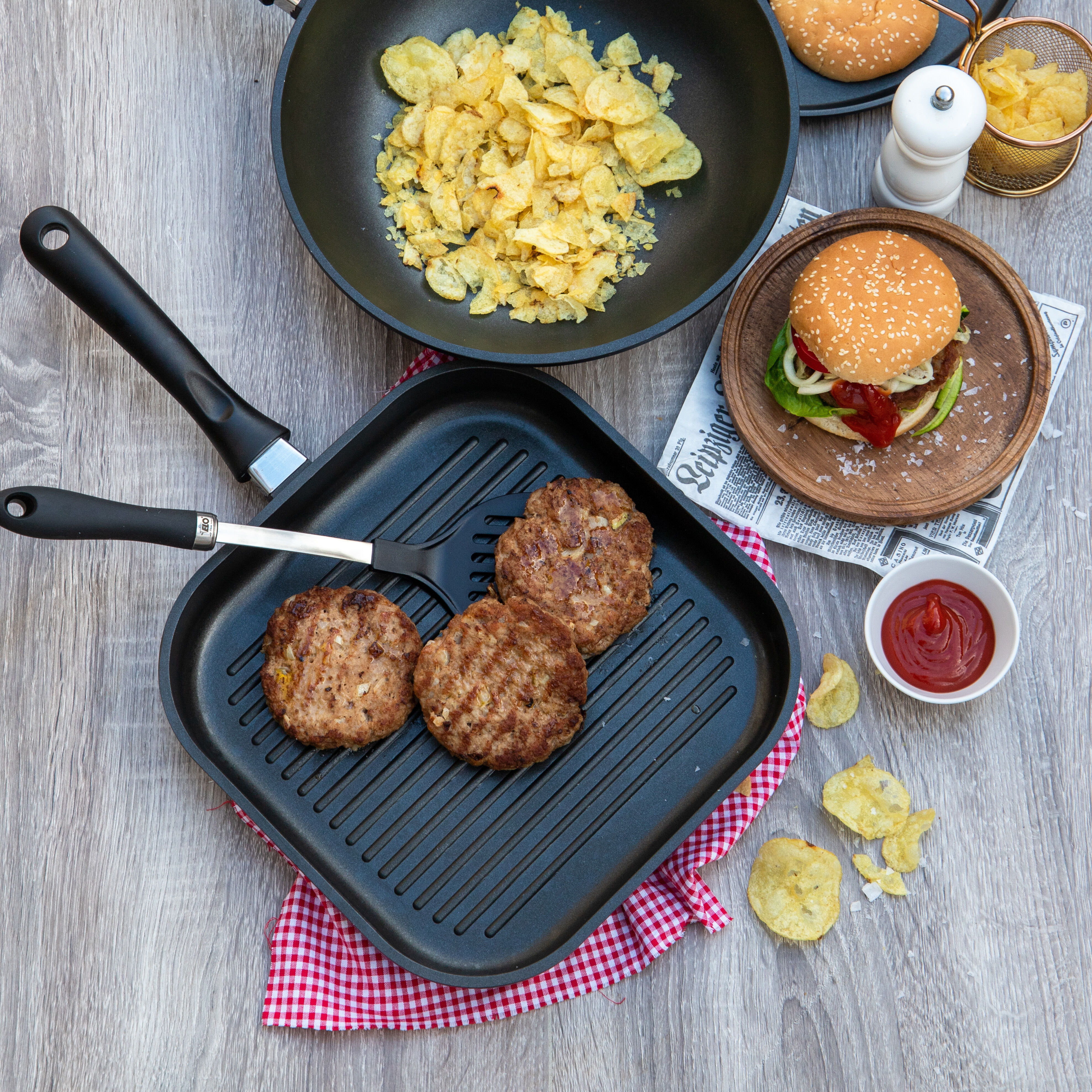 Grillpfanne Alucast, 28x28cm