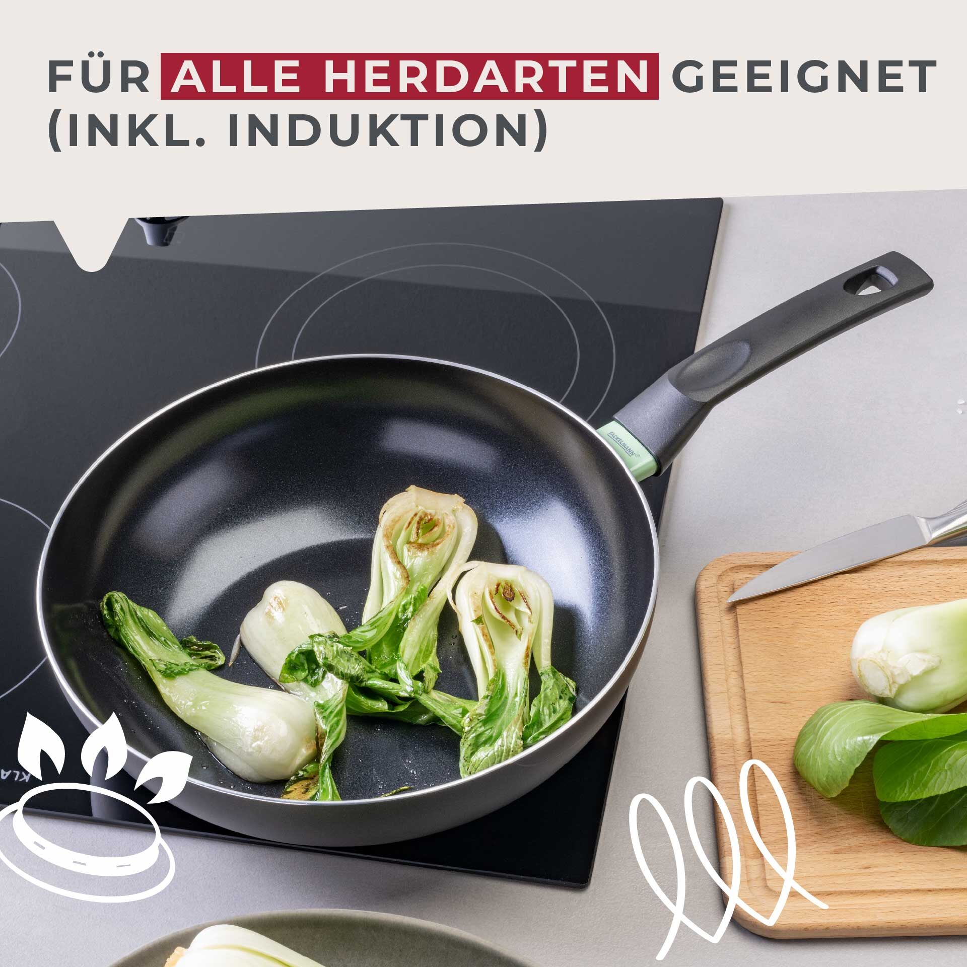 Wokpfanne Brandao, Keramik, antihaft, Ø28cm