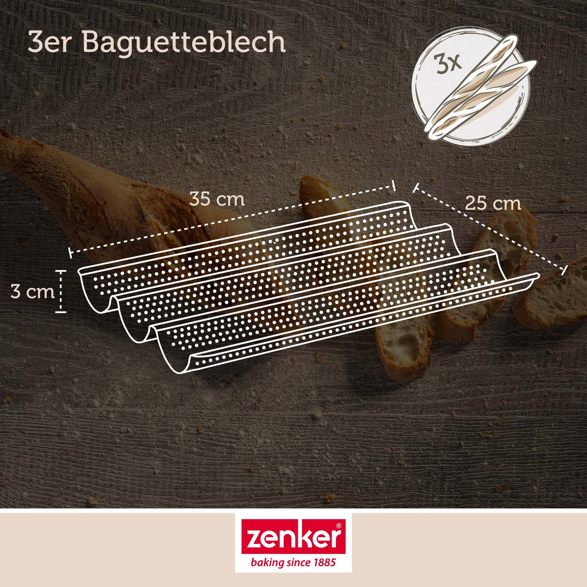 Baguetteblech Dein Brot!, 3er