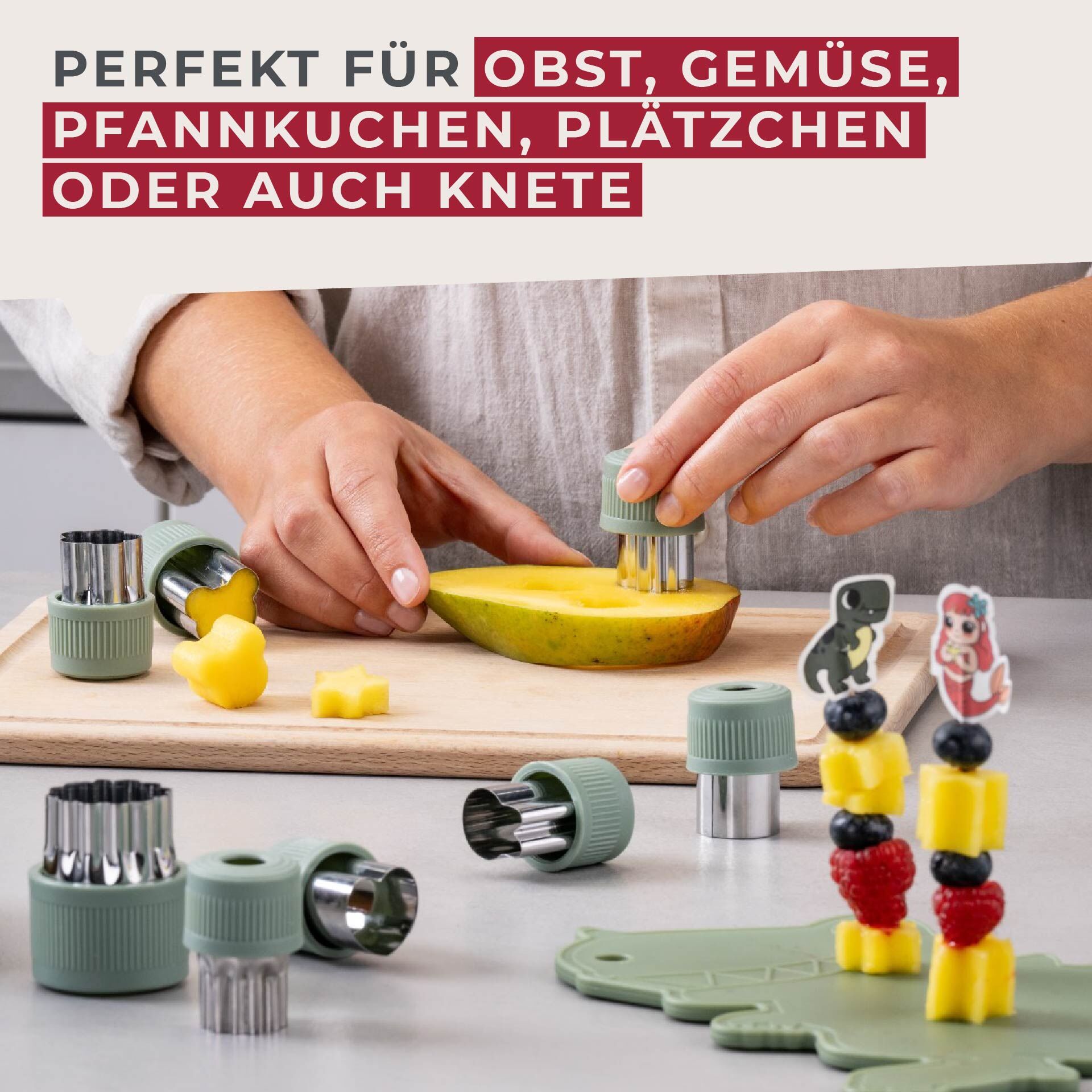 Gemüse Ausstecher Set Mini Cooking, 9-tlg.