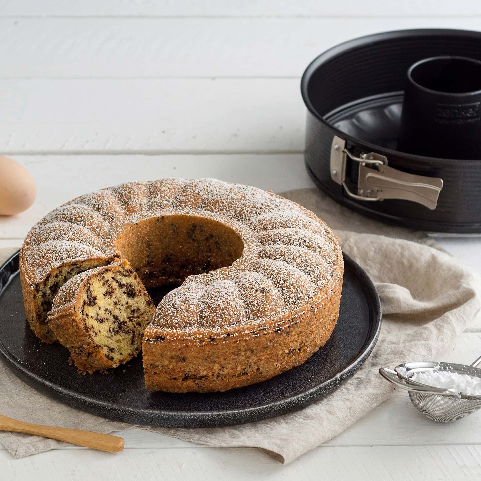 Springform mit Flach- und Rohrboden Black Metallic, Ø26cm