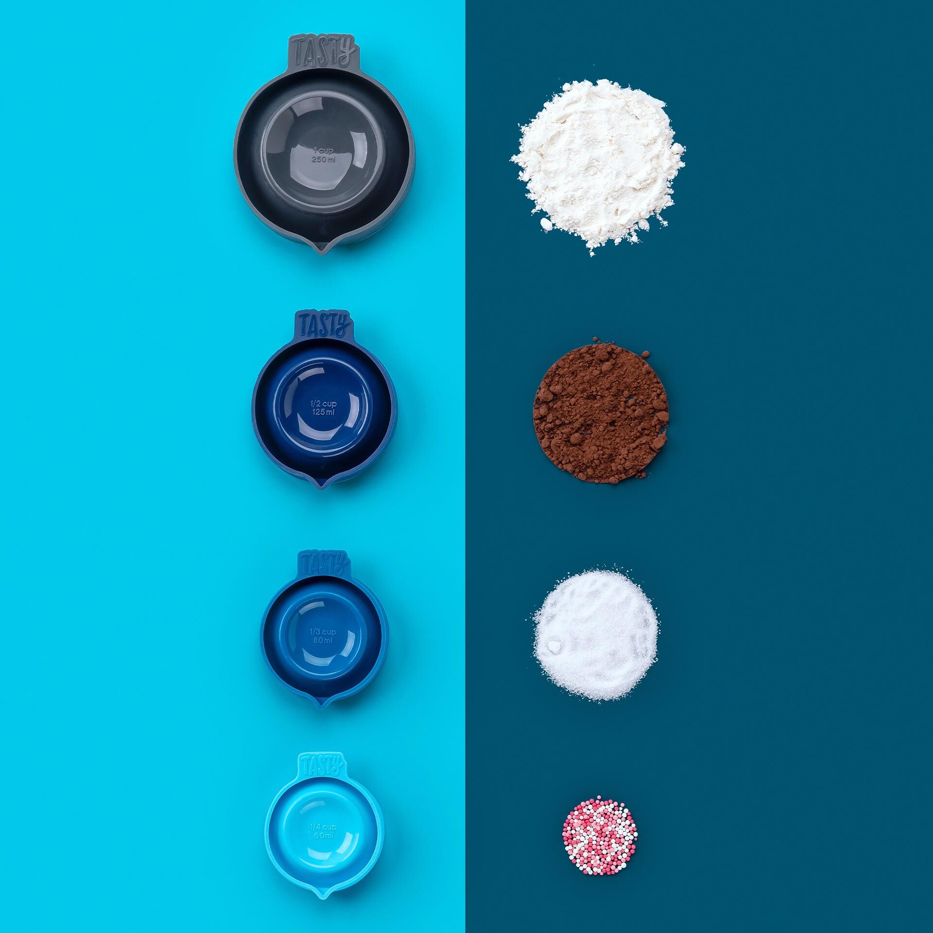 Messbecher faltbar, 4-teilig, Silikon