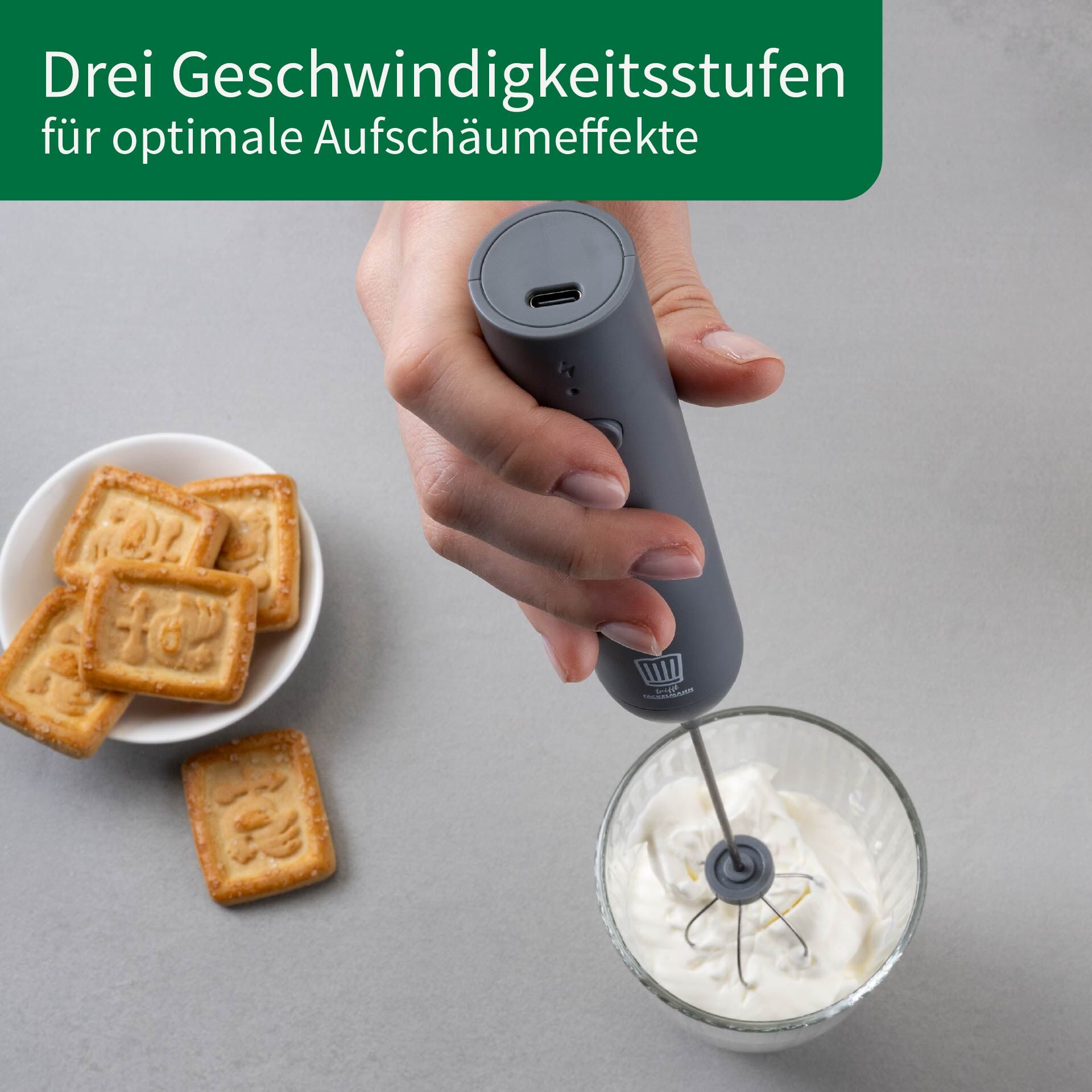 Milchaufschäumer elektrisch, 4-teilig