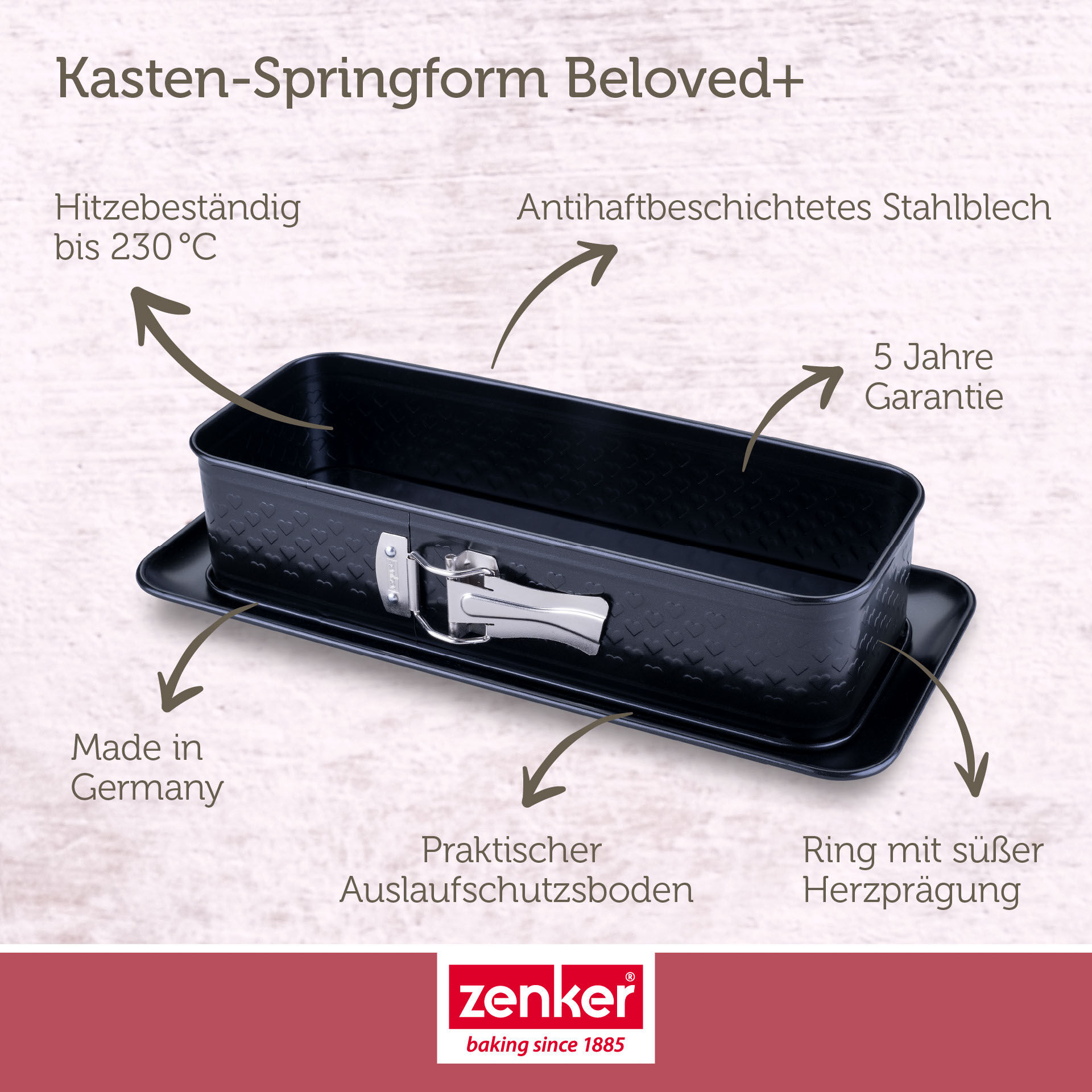Kastenkuchen Springform Beloved+, 30x11,5cm