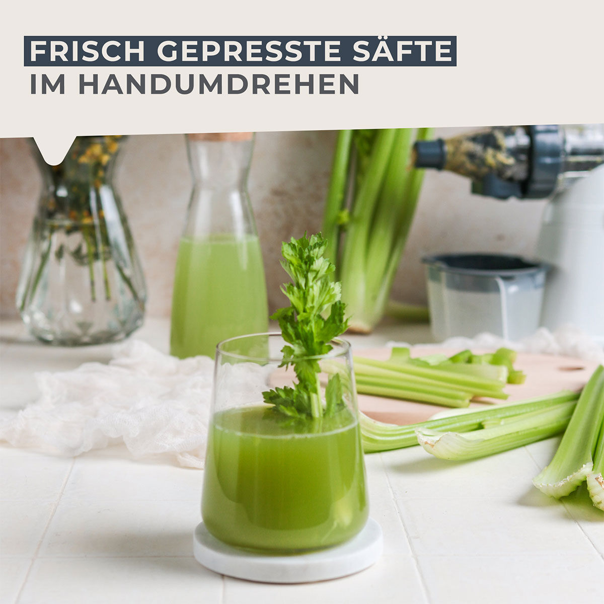 Saftpresse mit Behälter #easyprepare, manuell, 3-teilig