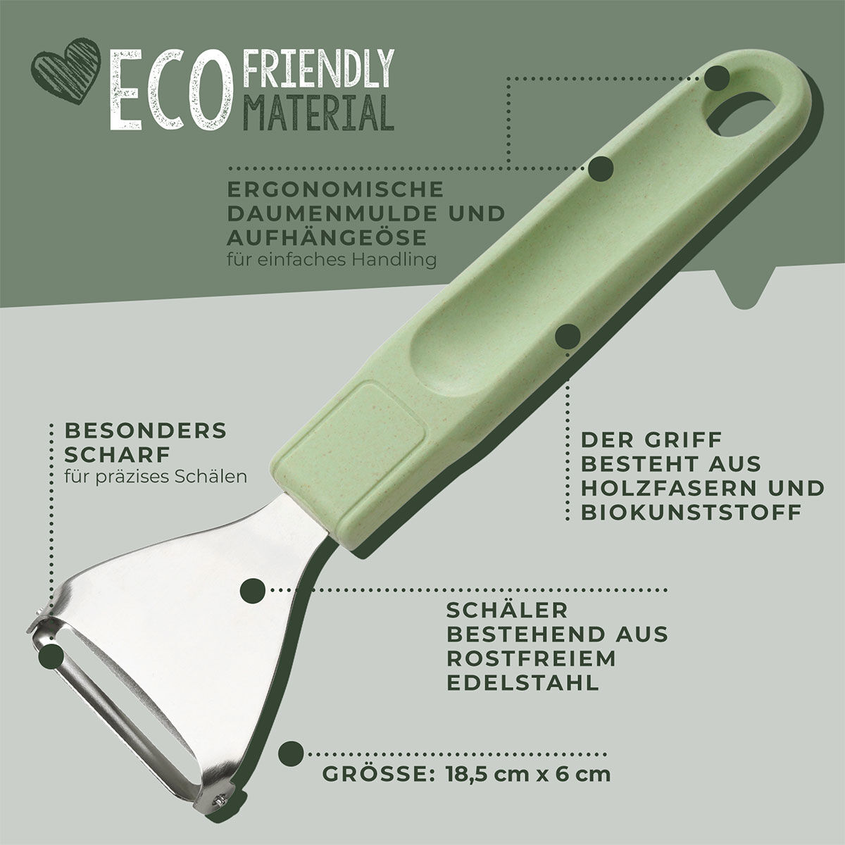 Ziehschäler Ecolution, 18cm