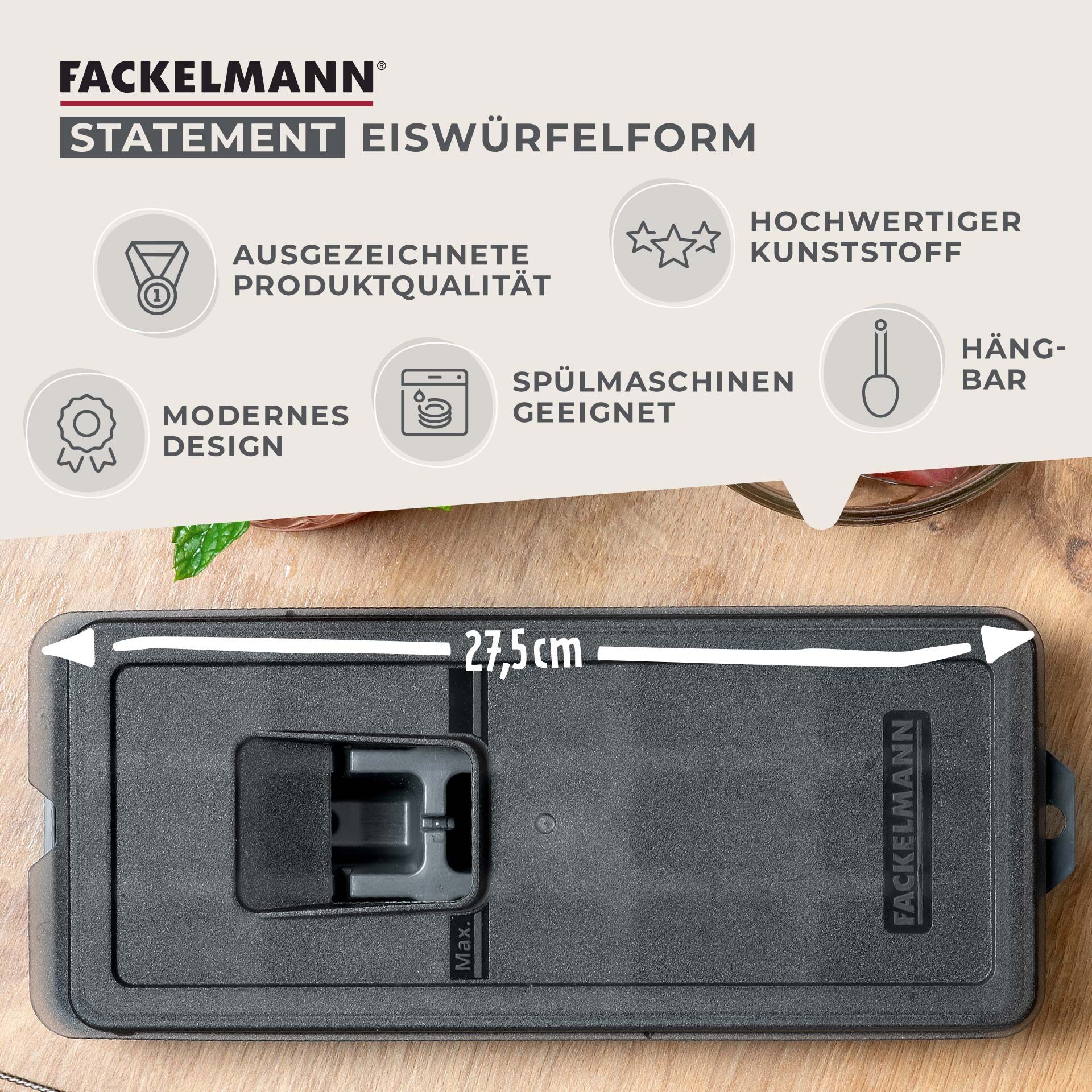 Eiswürfelform mit Deckel Statement