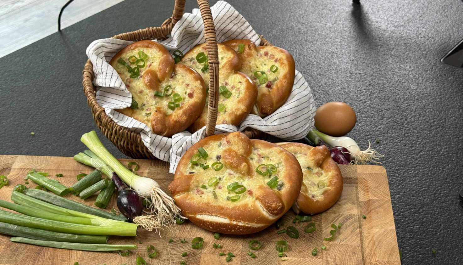 Flammkuchen-Brezeln Flammkuchen-Brezeln