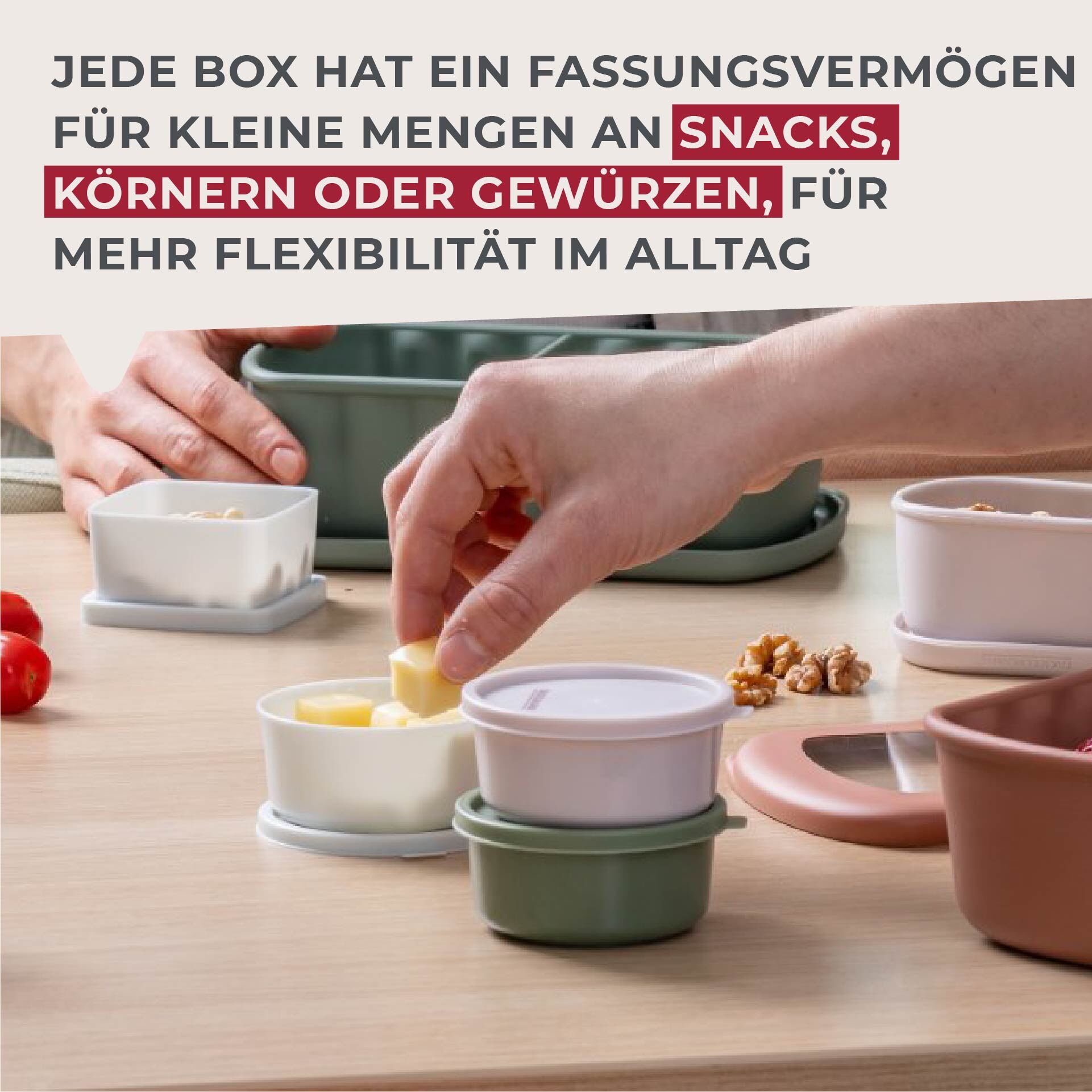 Snack Box Be The Move, rund,  Ø8cm, 3 Stk.