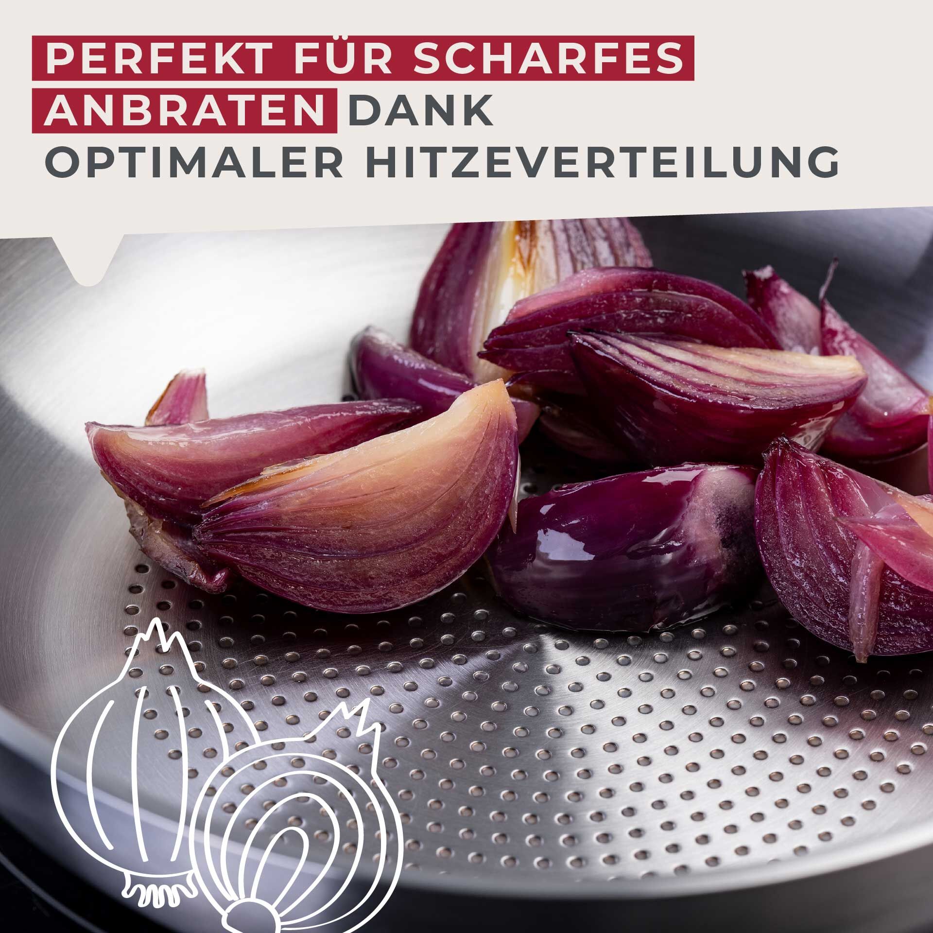 Bratpfanne Ovalgriff, Ø20cm, Edelstahl