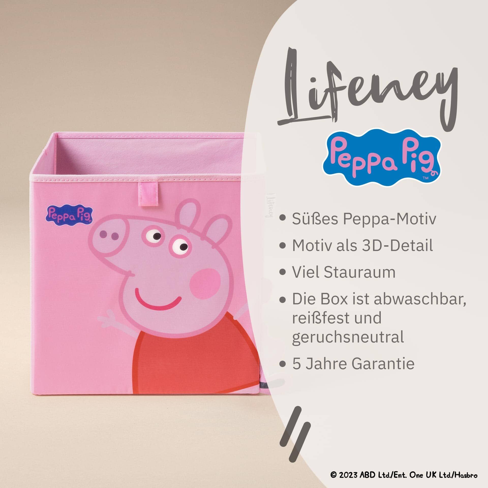 Aufbewahrungsbox Peppa Pig tanzend, 30x30x30cm