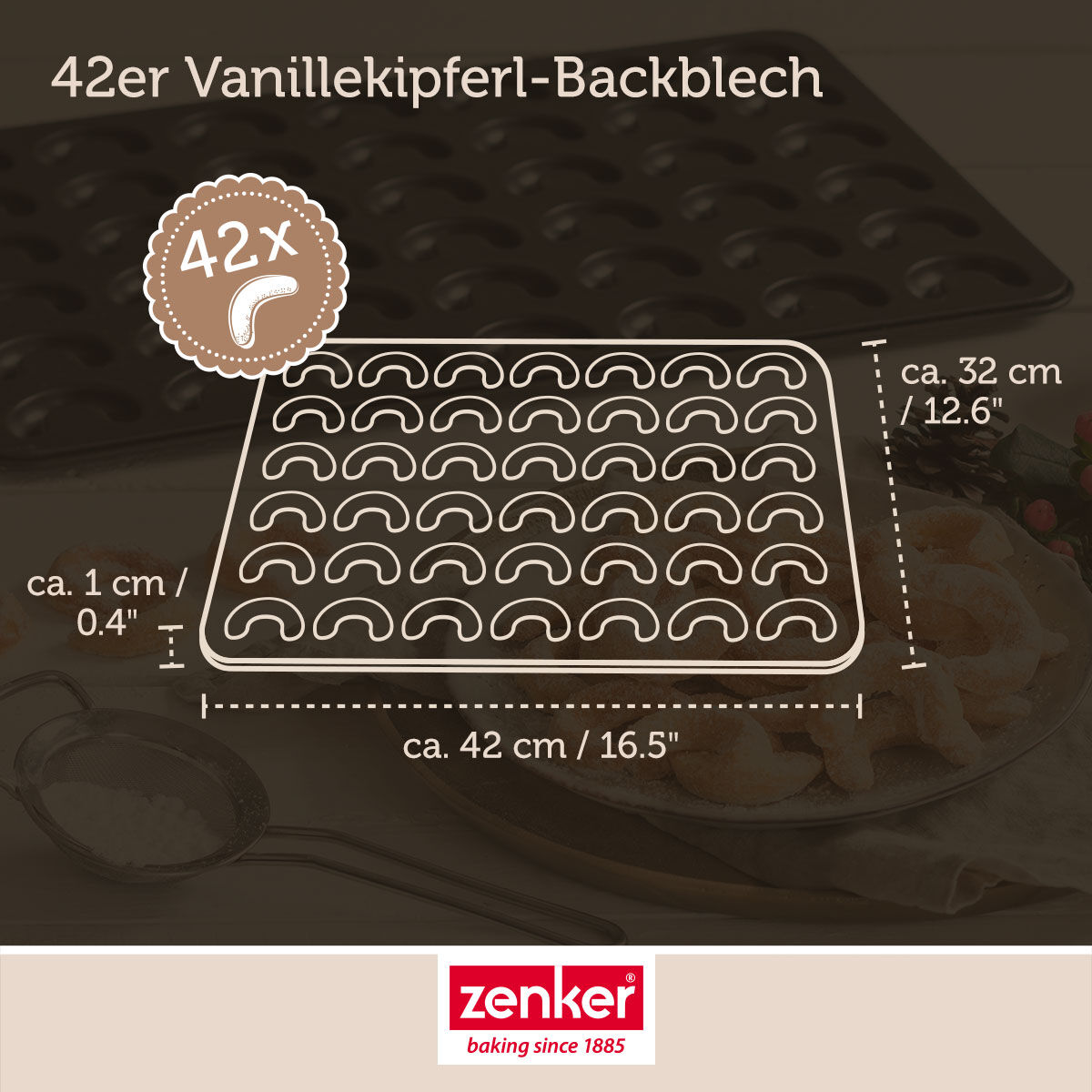 Vanillekipferl Backblech Special - Season, 42er | 7420