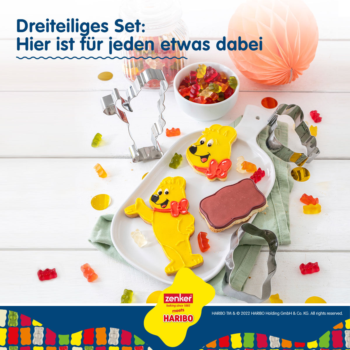 Ausstecher-Set "HARIBO Goldbär", 3-teilig