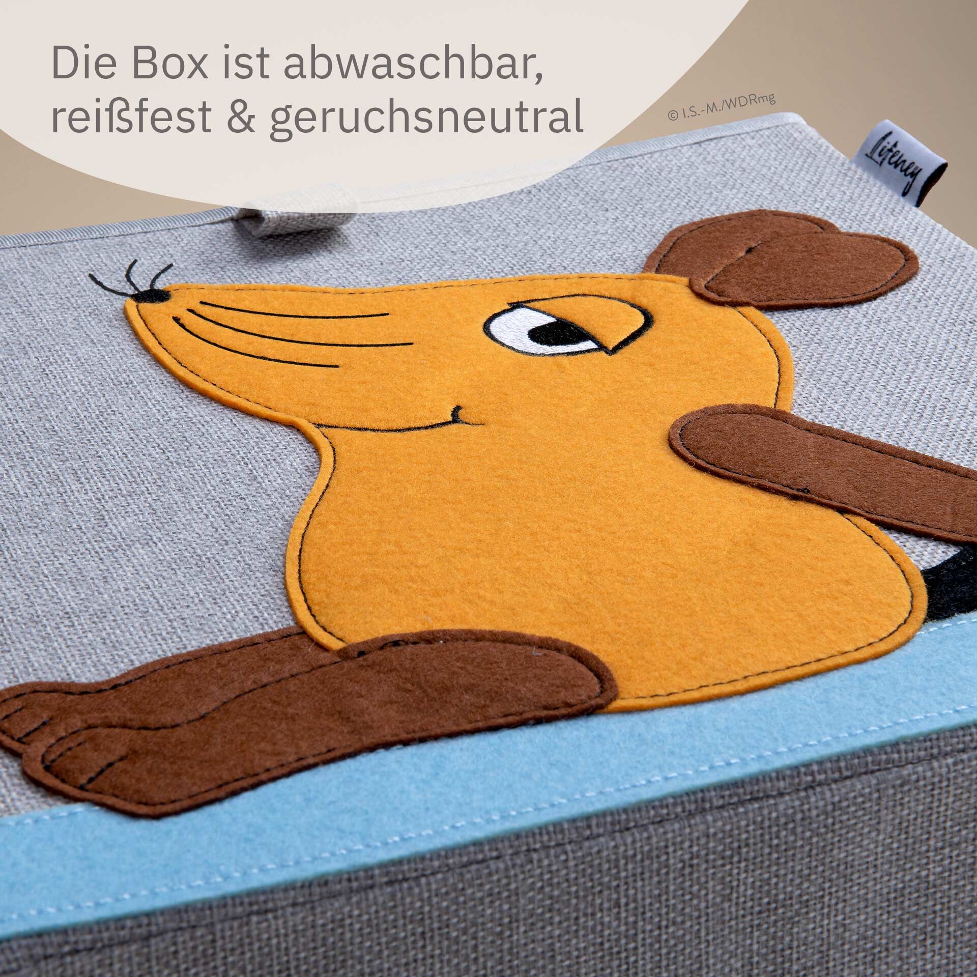 Aufbewahrungsbox mit Deckel DieMaus sitzend