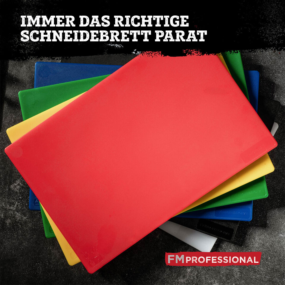 Schneidebrett HACCP für rohes Fleisch, 45x30cm, rot