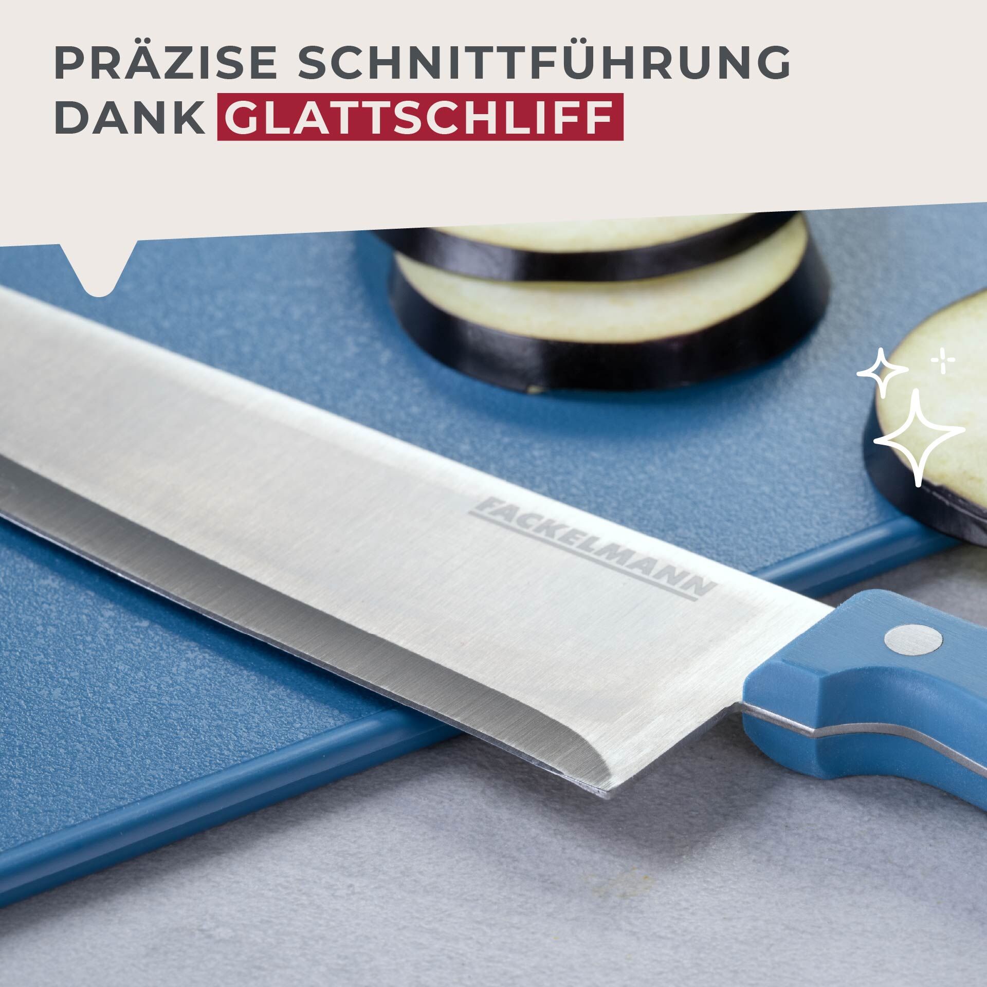 Kochmesser blau, 20cm Klinge