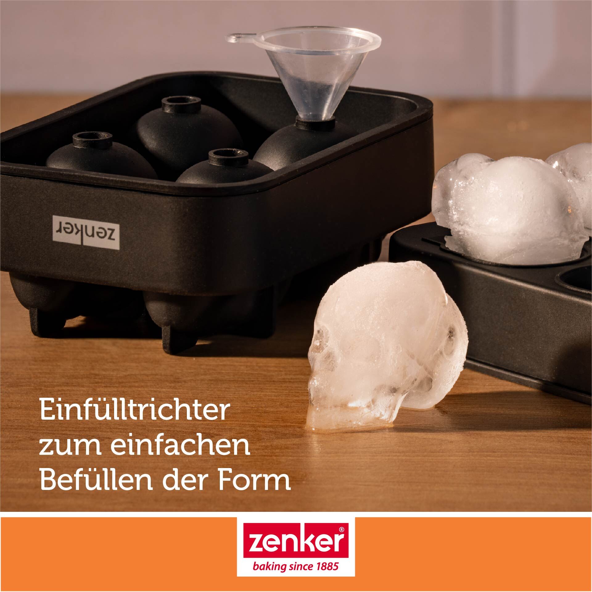 Happy Halloween Baking Eiswürfelformer Totenkopf