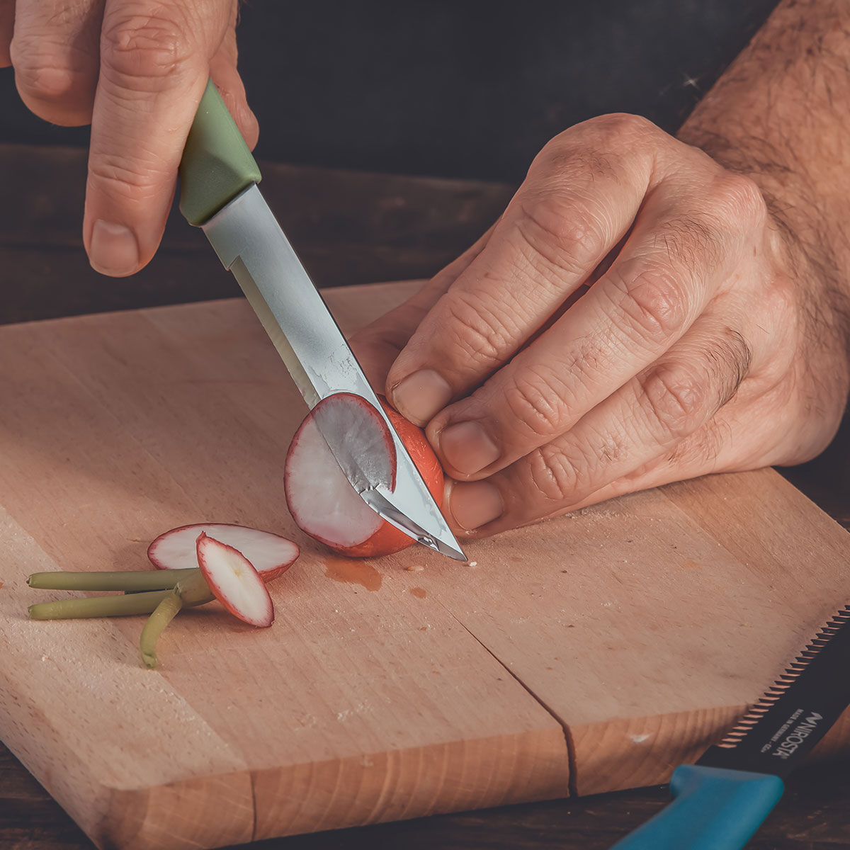 Vespermesser-Set Elemental, 2 Stück, grün/blau